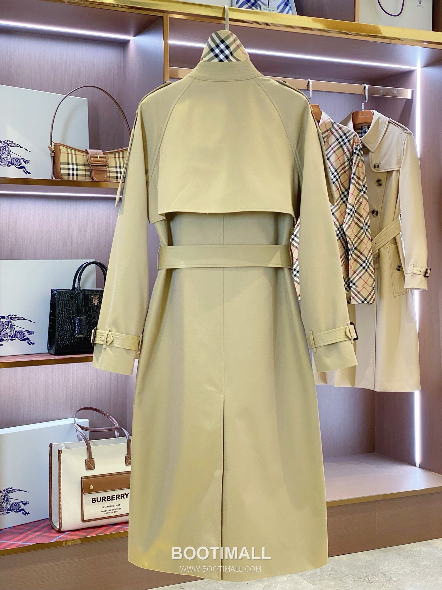 버버리 2026SS 개버딘 체크안감 벨티드 롱 트렌치코트 Burberry 2026 SS Gabardine Check Lining Belted Long Trench Coat 9
