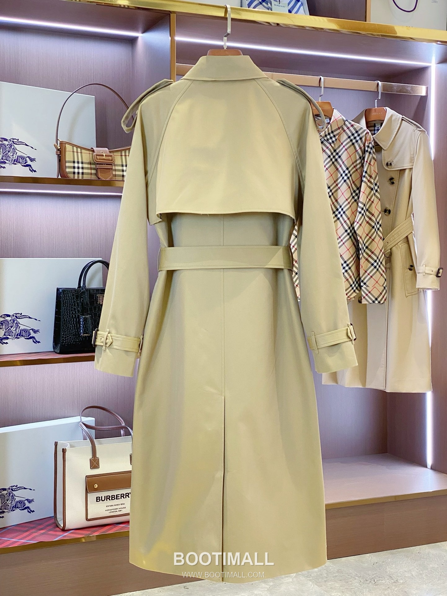 버버리 2026SS 개버딘 체크안감 벨티드 롱 트렌치코트 Burberry 2026 SS Gabardine Check Lining Belted Long Trench Coat 10