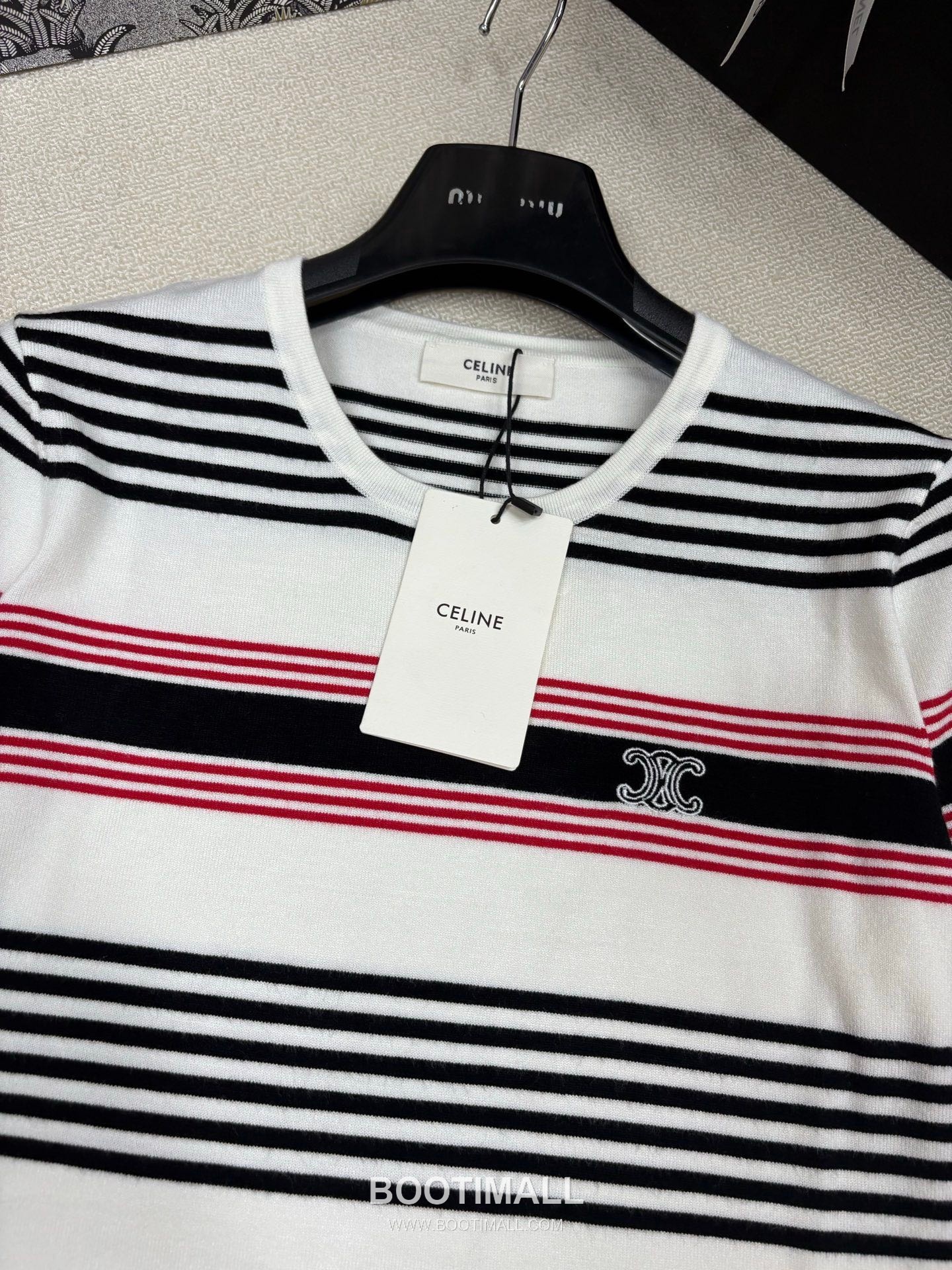 구찌 2026SS 텐셀실크 스트라이프 로고자수 슬림핏 반팔 니트 Gucci 2026 SS Tencel Silk Stripe Logo Embroidered Slim Fit Short Sleeve Knit 8