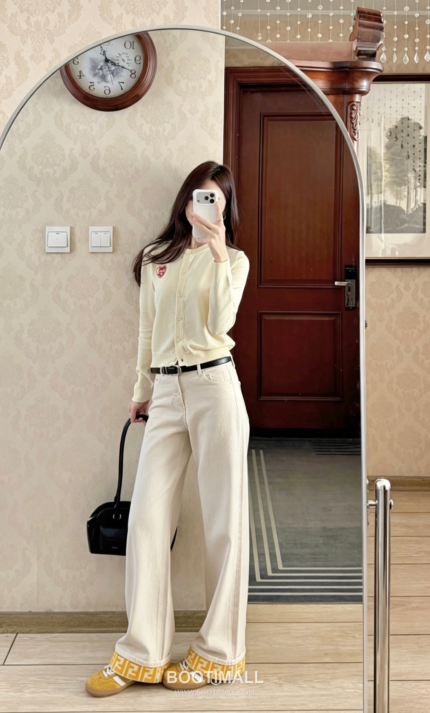 펜디 2026SS 코튼 데님 FF프린트 롤업 스트레이트핏 롱팬츠 Fendi 2026 SS Cotton Denim FF Print Roll Up Straight Fit Long Pants 1