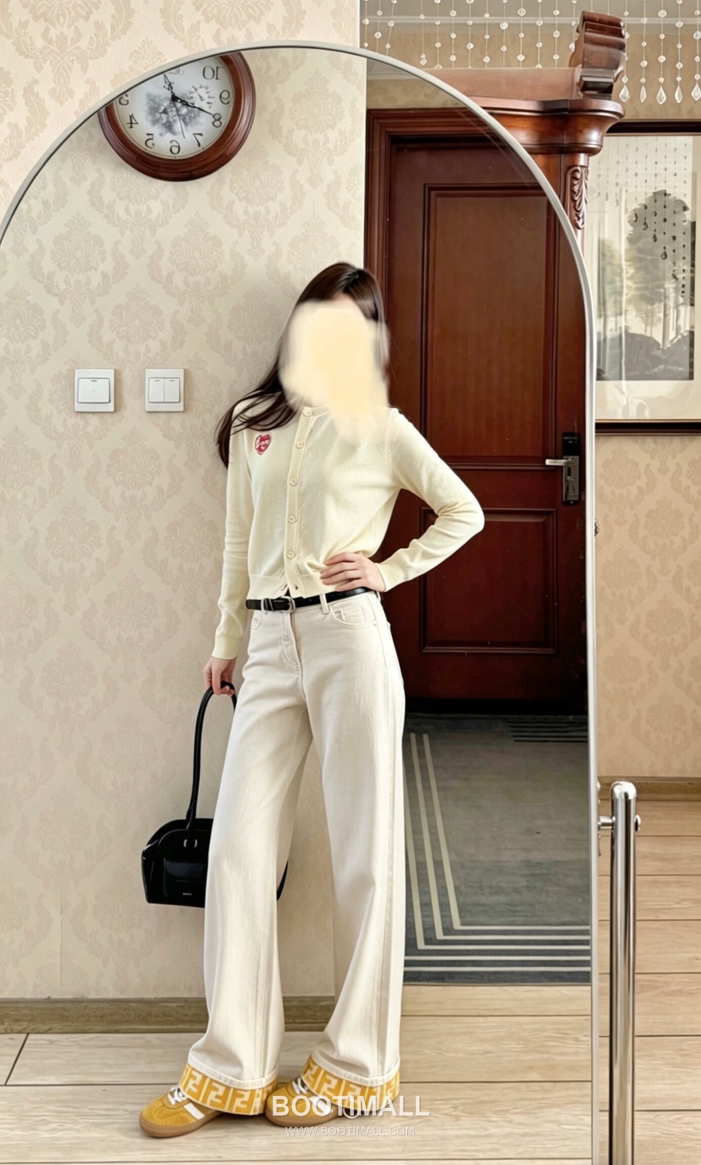 펜디 2026SS 코튼 데님 FF프린트 롤업 스트레이트핏 롱팬츠 Fendi 2026 SS Cotton Denim FF Print Roll Up Straight Fit Long Pants 3