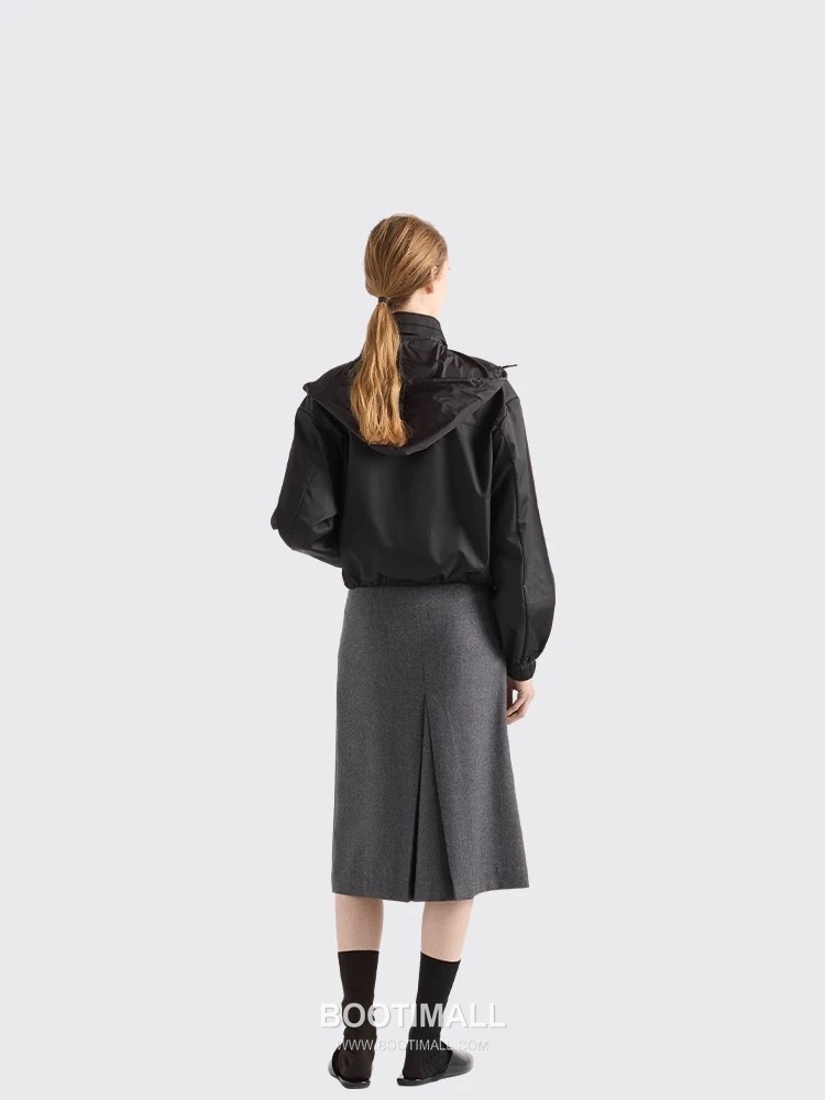 프라다 2026SS 리나일론 트라이앵글로고 루즈핏 숏 후드재킷 Prada 2026 SS Re Nylon Triangle Logo Loose Fit Short Hooded Jacket 3