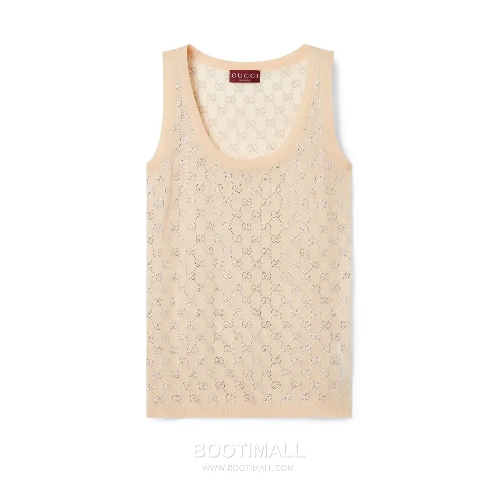 구찌 2026SS 실크 GG 크리스탈자수 슬림핏 슬리브리스 니트 Gucci 2026 SS Silk GG Crystal Embroidered Slim Fit Sleeveless Knit 1