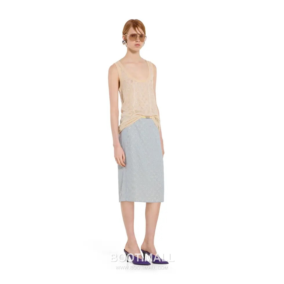 구찌 2026SS 실크 GG 크리스탈자수 슬림핏 슬리브리스 니트 Gucci 2026 SS Silk GG Crystal Embroidered Slim Fit Sleeveless Knit 3