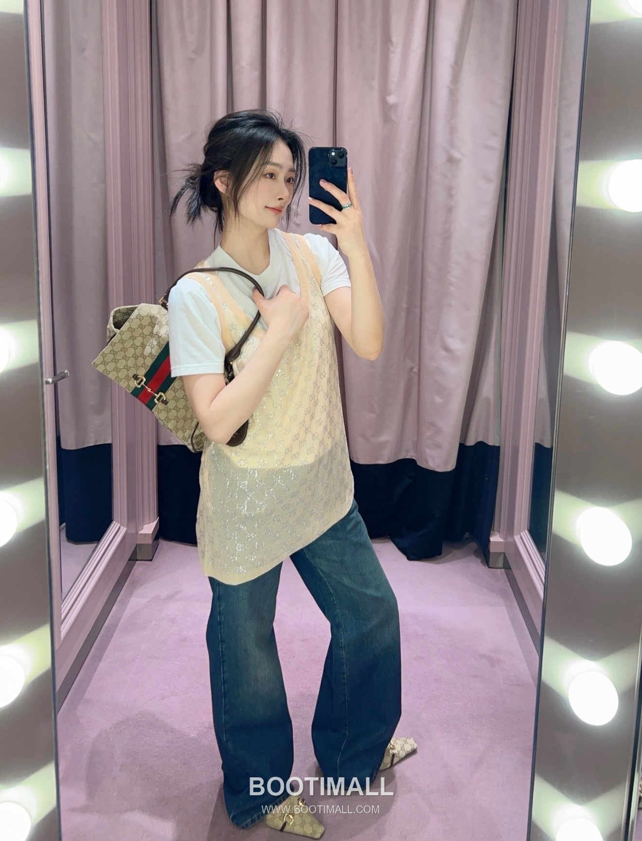 구찌 2026SS 실크 GG 크리스탈자수 슬림핏 슬리브리스 니트 Gucci 2026 SS Silk GG Crystal Embroidered Slim Fit Sleeveless Knit 7