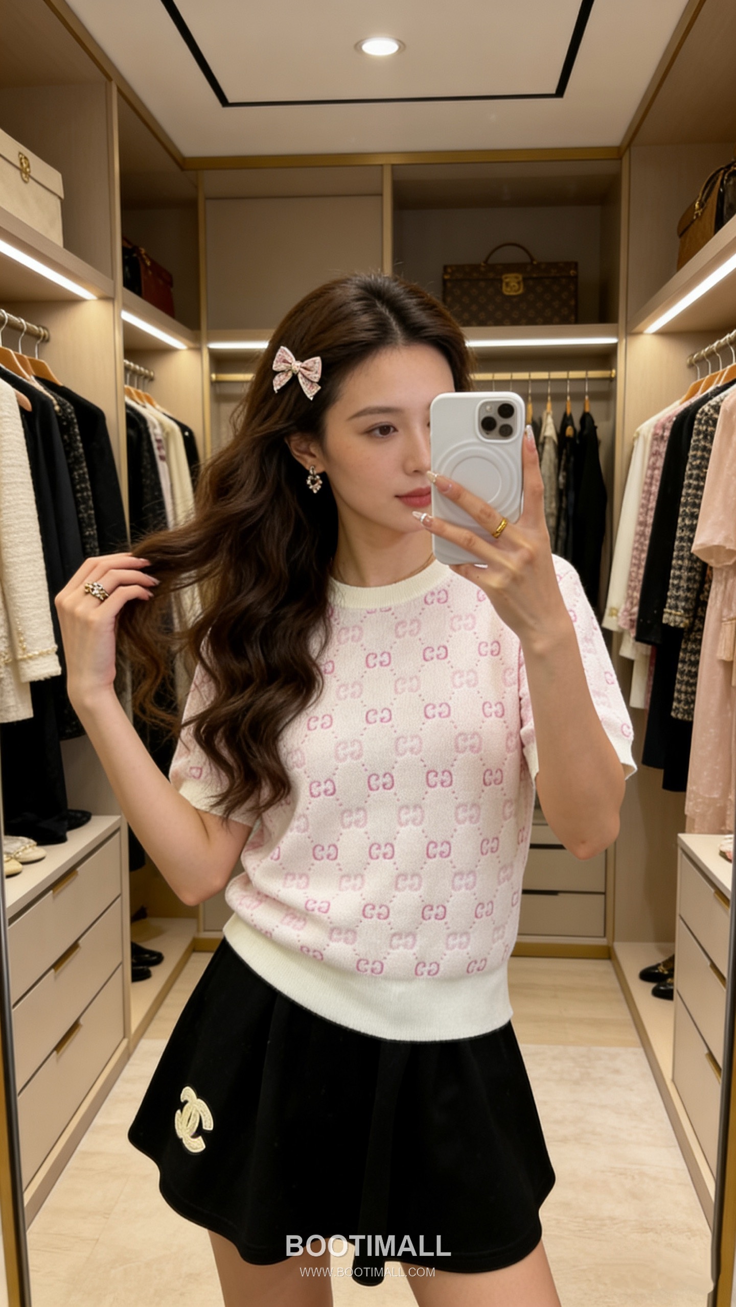 구찌 2026SS 울텐셀 GG자카드 슬림핏 반팔 니트 Gucci 2026 SS Wool Tencel GG Jacquard Slim Fit Short Sleeve Knit 4