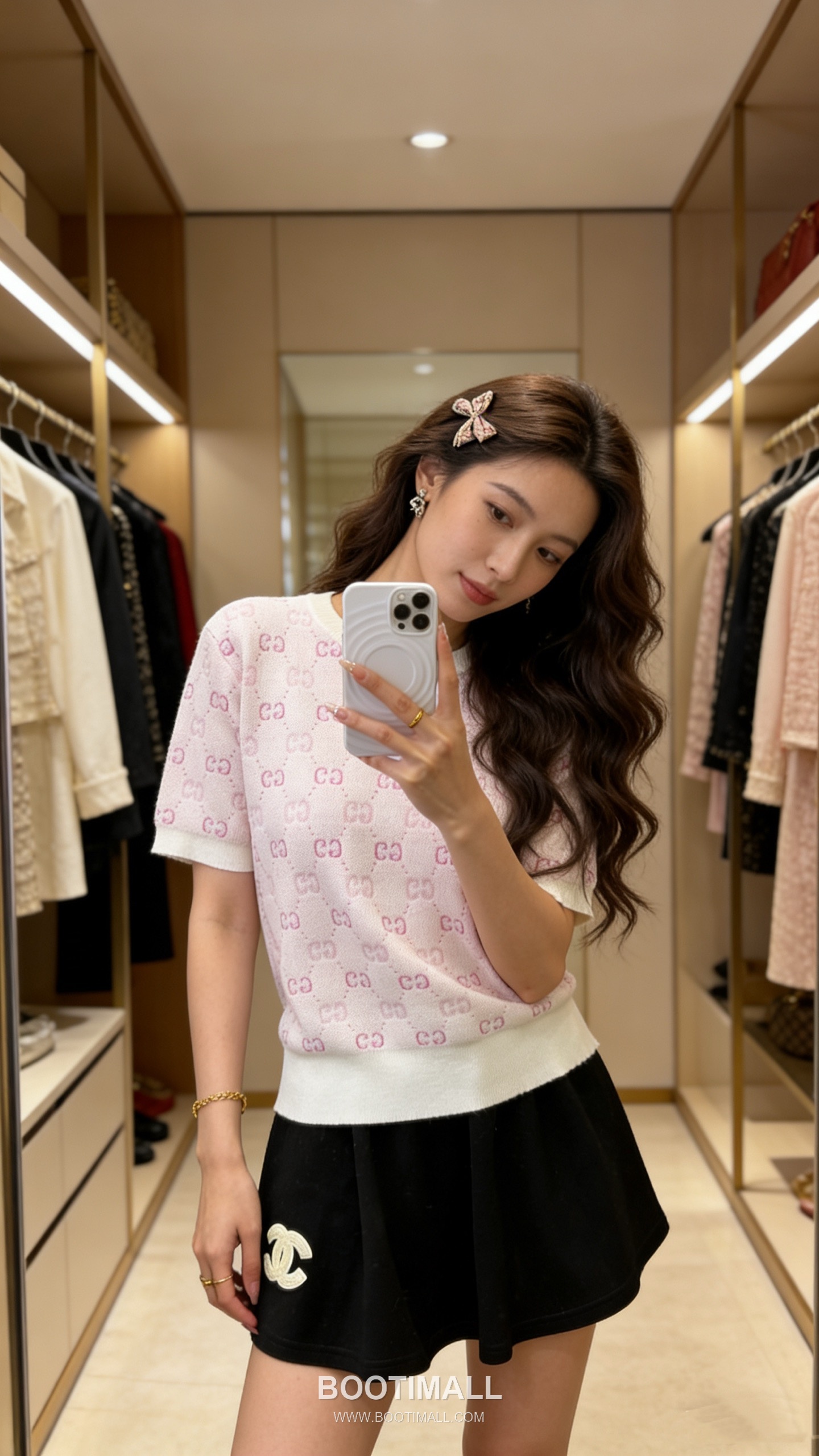 구찌 2026SS 울텐셀 GG자카드 슬림핏 반팔 니트 Gucci 2026 SS Wool Tencel GG Jacquard Slim Fit Short Sleeve Knit 5