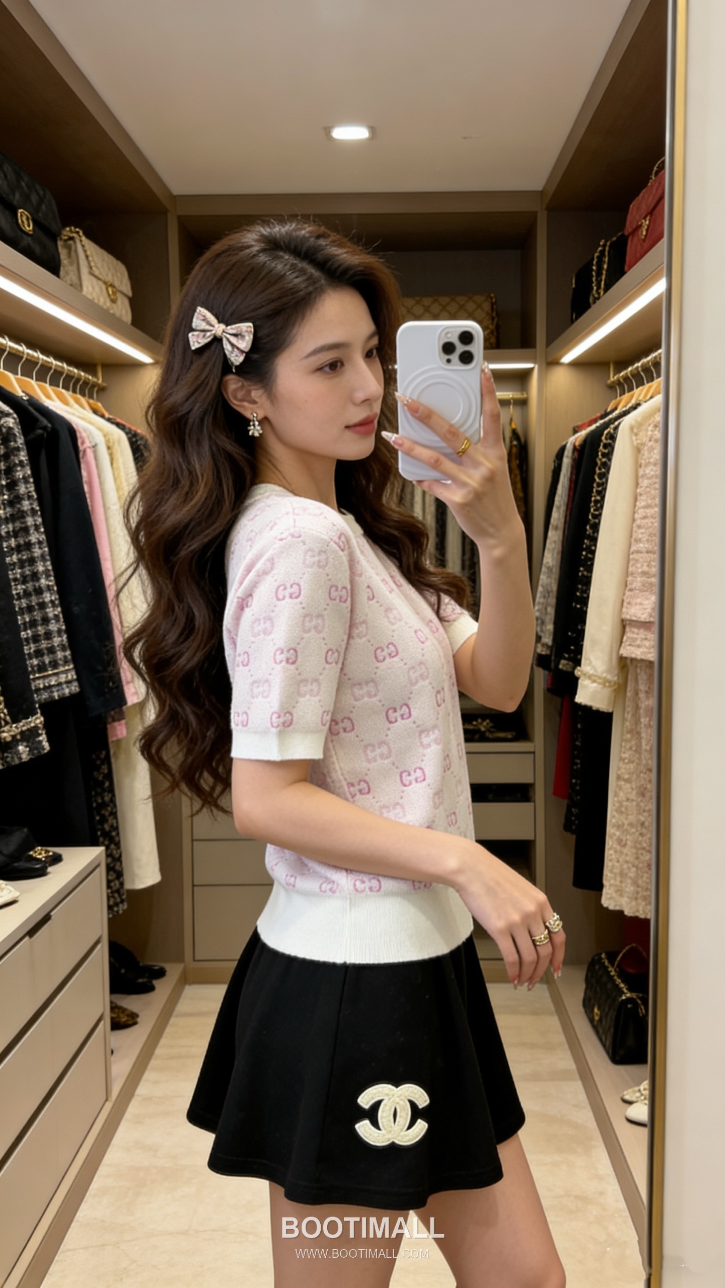 구찌 2026SS 울텐셀 GG자카드 슬림핏 반팔 니트 Gucci 2026 SS Wool Tencel GG Jacquard Slim Fit Short Sleeve Knit 6