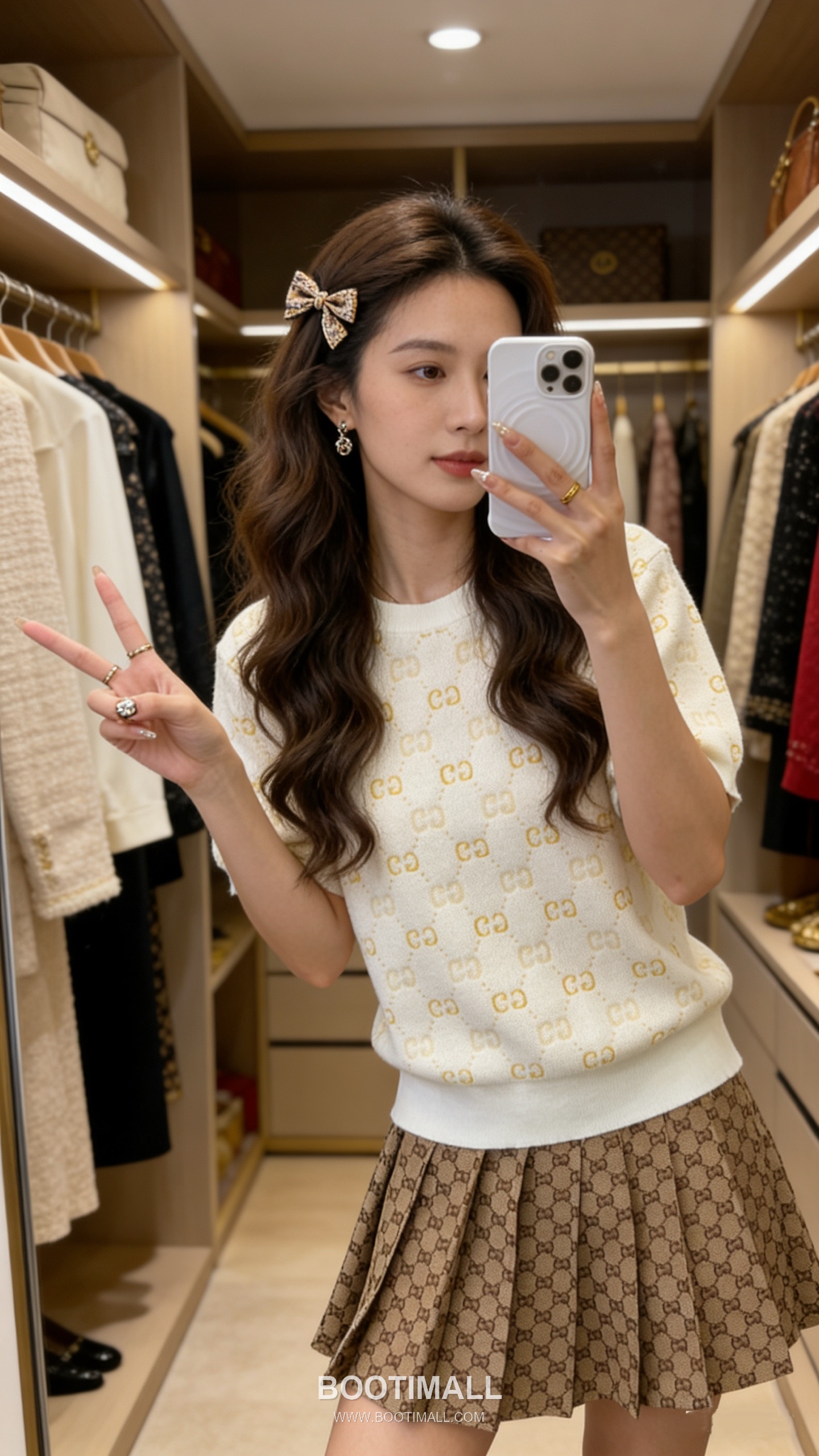 구찌 2026SS 울텐셀 GG자카드 슬림핏 반팔 니트 Gucci 2026 SS Wool Tencel GG Jacquard Slim Fit Short Sleeve Knit 9