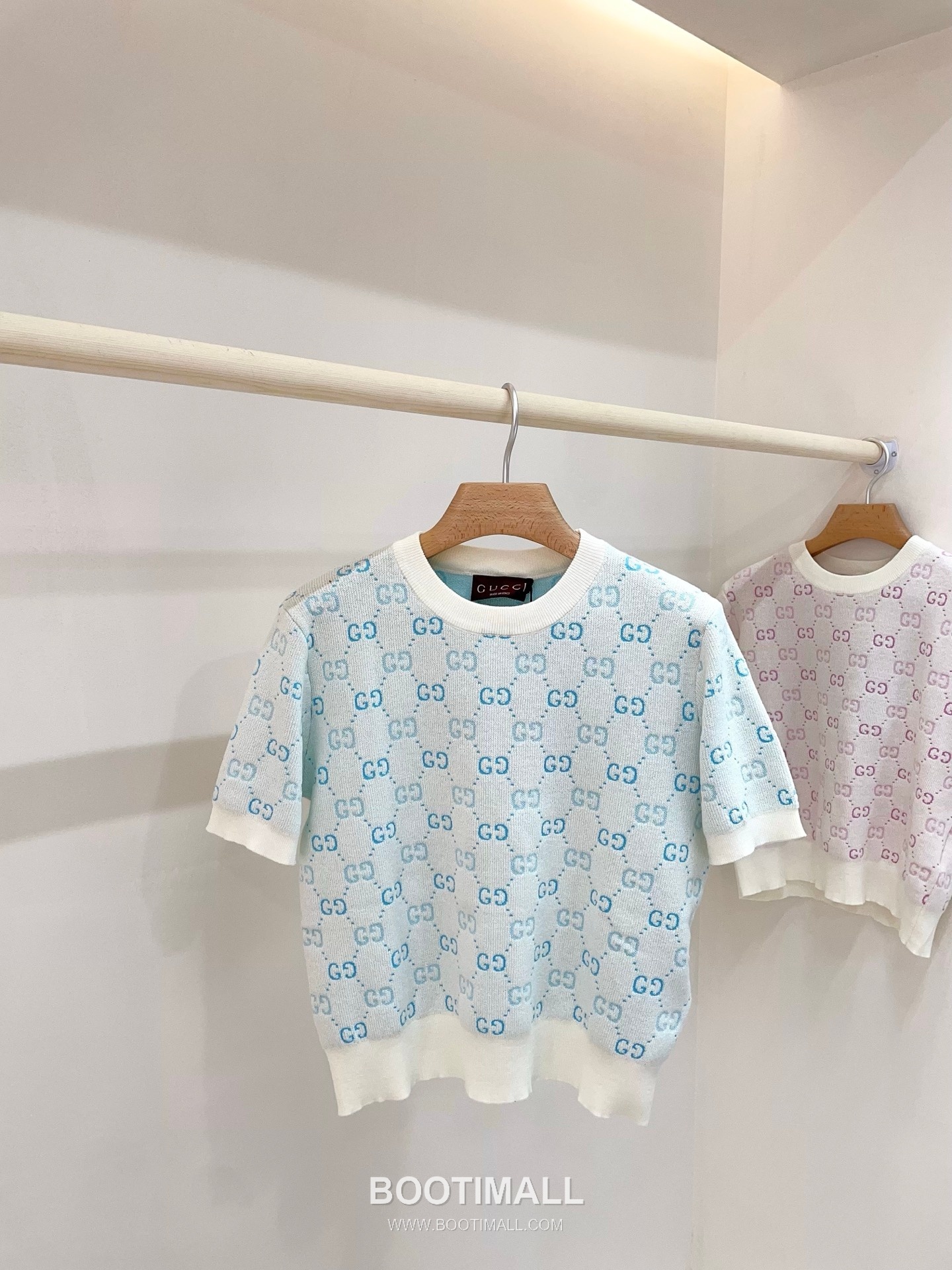 구찌 2026SS 울텐셀 GG자카드 슬림핏 반팔 니트 Gucci 2026 SS Wool Tencel GG Jacquard Slim Fit Short Sleeve Knit 2