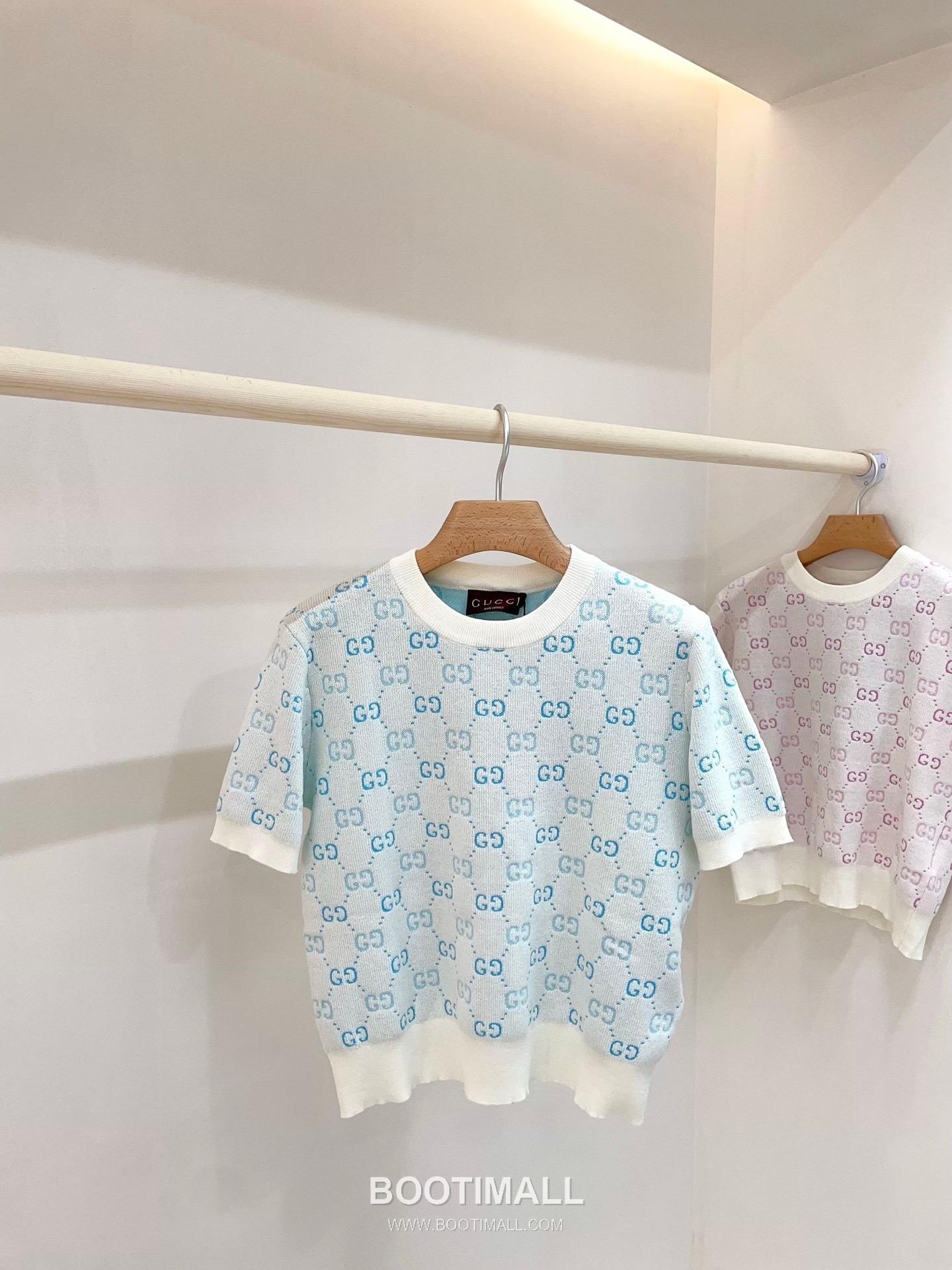 구찌 2026SS 울텐셀 GG자카드 슬림핏 반팔 니트 Gucci 2026 SS Wool Tencel GG Jacquard Slim Fit Short Sleeve Knit 3