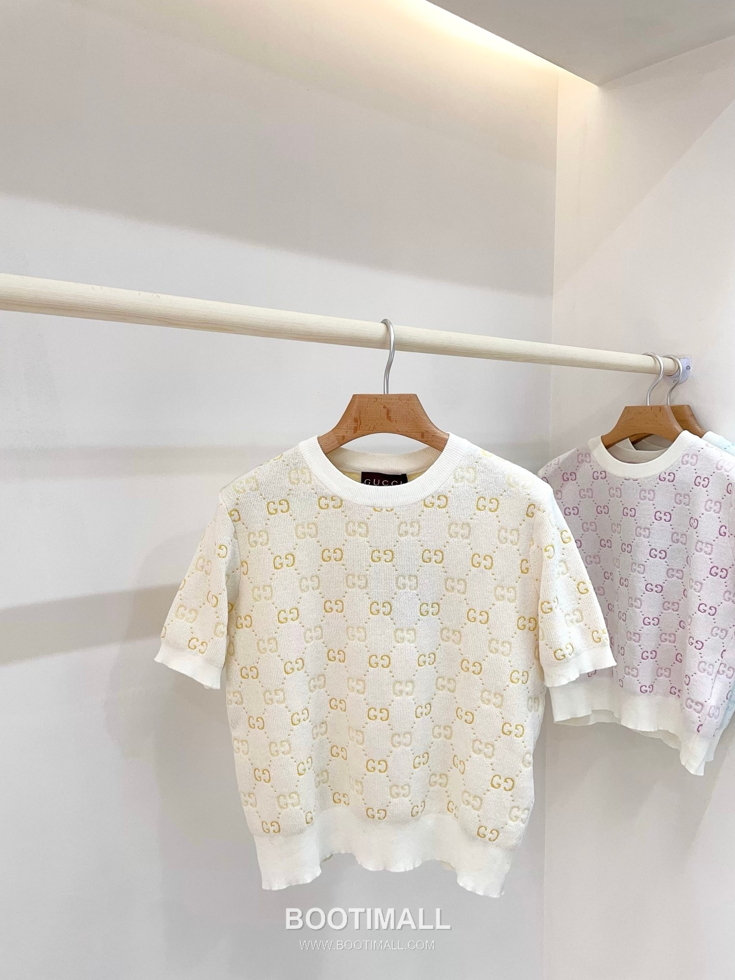 구찌 2026SS 울텐셀 GG자카드 슬림핏 반팔 니트 Gucci 2026 SS Wool Tencel GG Jacquard Slim Fit Short Sleeve Knit 2