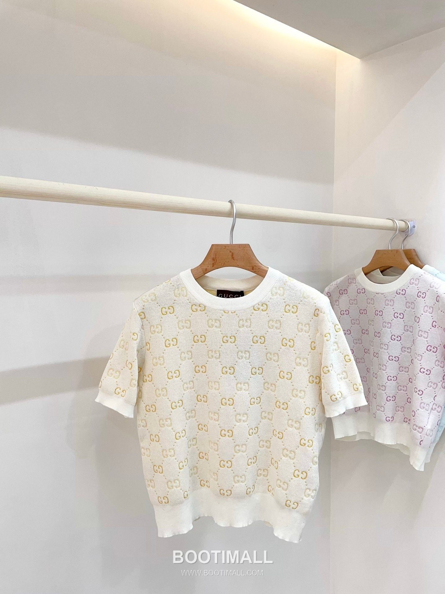 구찌 2026SS 울텐셀 GG자카드 슬림핏 반팔 니트 Gucci 2026 SS Wool Tencel GG Jacquard Slim Fit Short Sleeve Knit 3