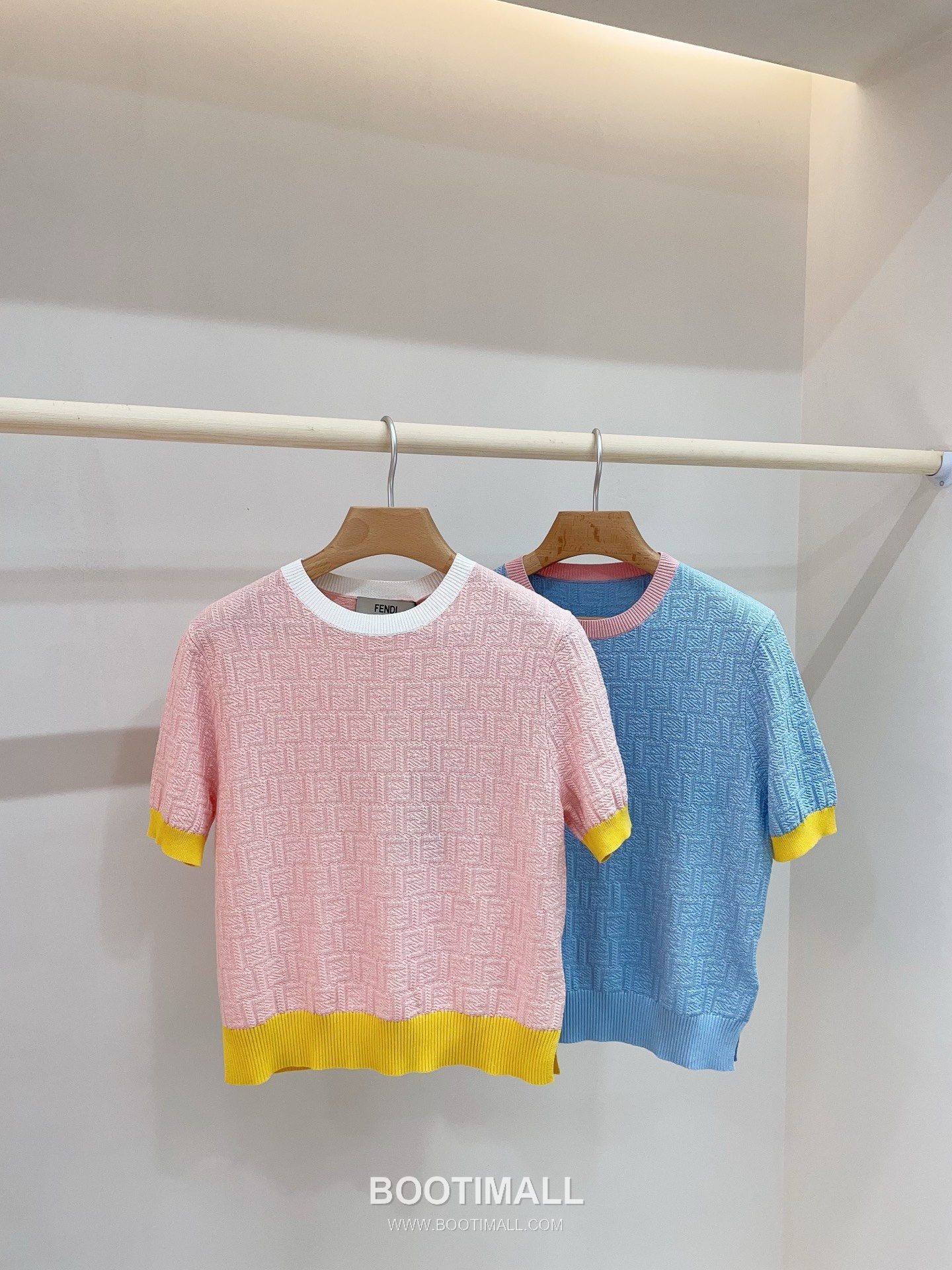 펜디 2026SS 코튼혼방 FF자카드 슬림핏 반팔 니트 Fendi 2026 SS Cotton Blend FF Jacquard Slim Fit Short Sleeve Knit 3