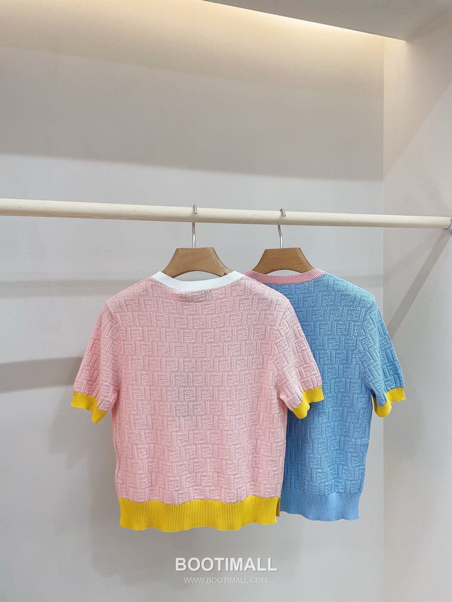 펜디 2026SS 코튼혼방 FF자카드 슬림핏 반팔 니트 Fendi 2026 SS Cotton Blend FF Jacquard Slim Fit Short Sleeve Knit 4