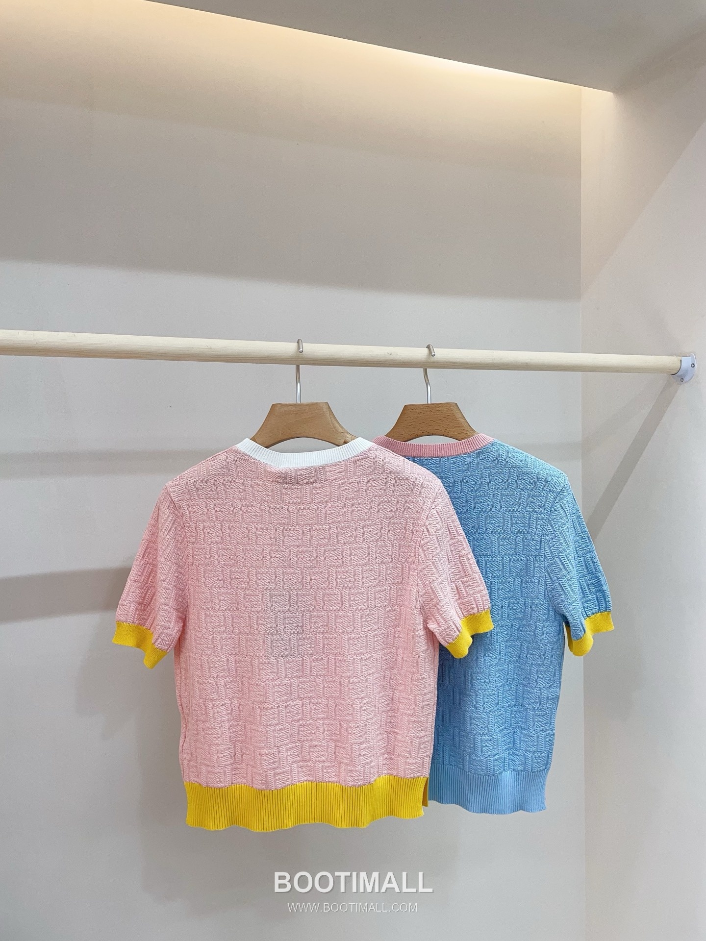 펜디 2026SS 코튼혼방 FF자카드 슬림핏 반팔 니트 Fendi 2026 SS Cotton Blend FF Jacquard Slim Fit Short Sleeve Knit 5