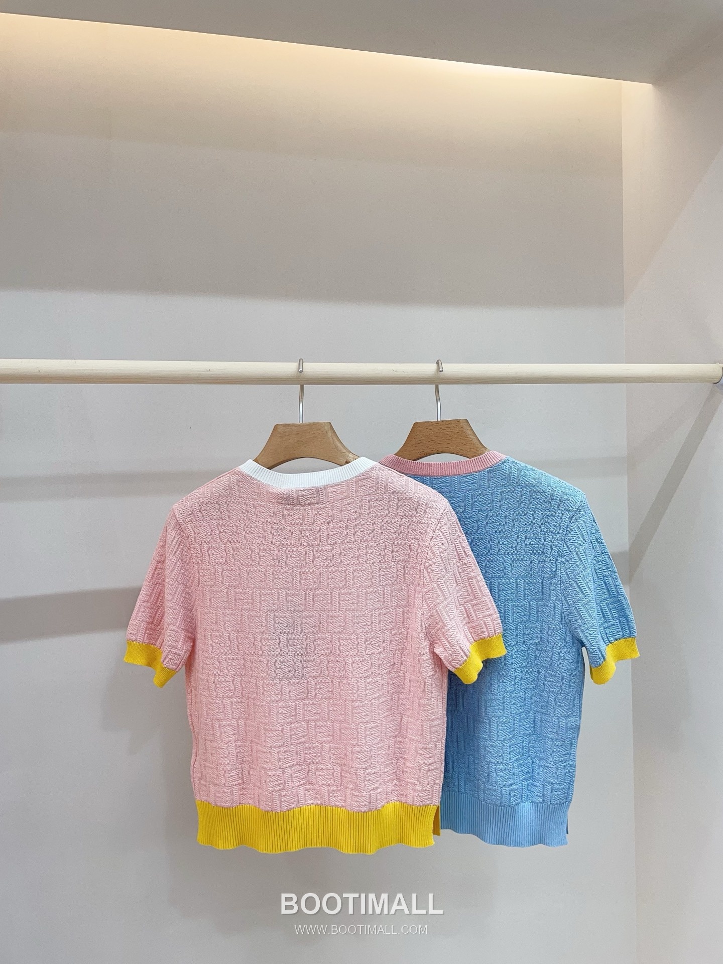 펜디 2026SS 코튼혼방 FF자카드 슬림핏 반팔 니트 Fendi 2026 SS Cotton Blend FF Jacquard Slim Fit Short Sleeve Knit 6