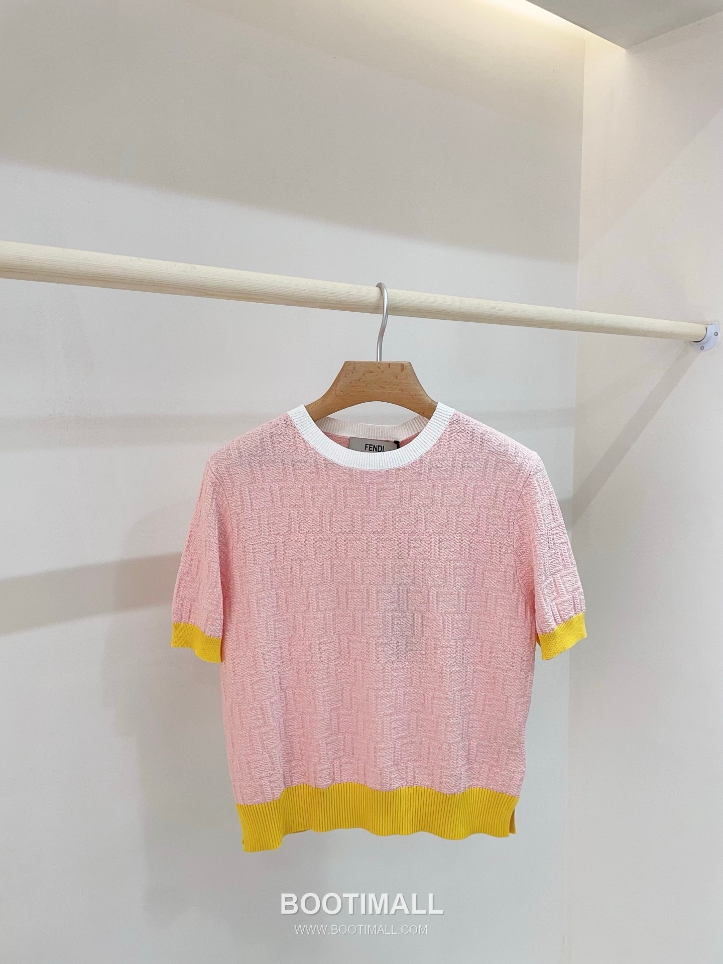 펜디 2026SS 코튼혼방 FF자카드 슬림핏 반팔 니트 Fendi 2026 SS Cotton Blend FF Jacquard Slim Fit Short Sleeve Knit 7