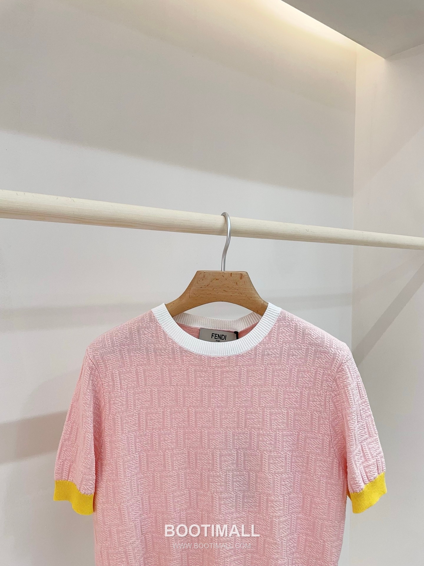 펜디 2026SS 코튼혼방 FF자카드 슬림핏 반팔 니트 Fendi 2026 SS Cotton Blend FF Jacquard Slim Fit Short Sleeve Knit 9