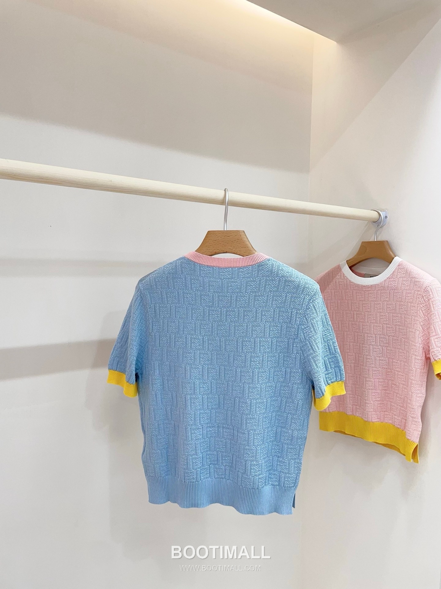 펜디 2026SS 코튼혼방 FF자카드 슬림핏 반팔 니트 Fendi 2026 SS Cotton Blend FF Jacquard Slim Fit Short Sleeve Knit 4