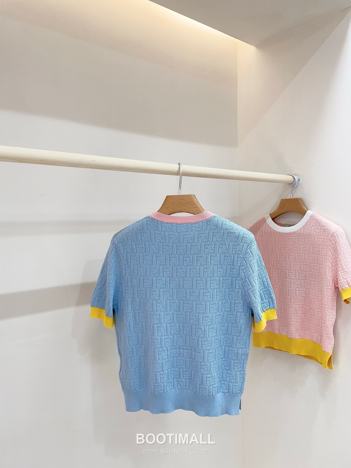 펜디 2026SS 코튼혼방 FF자카드 슬림핏 반팔 니트 Fendi 2026 SS Cotton Blend FF Jacquard Slim Fit Short Sleeve Knit 5