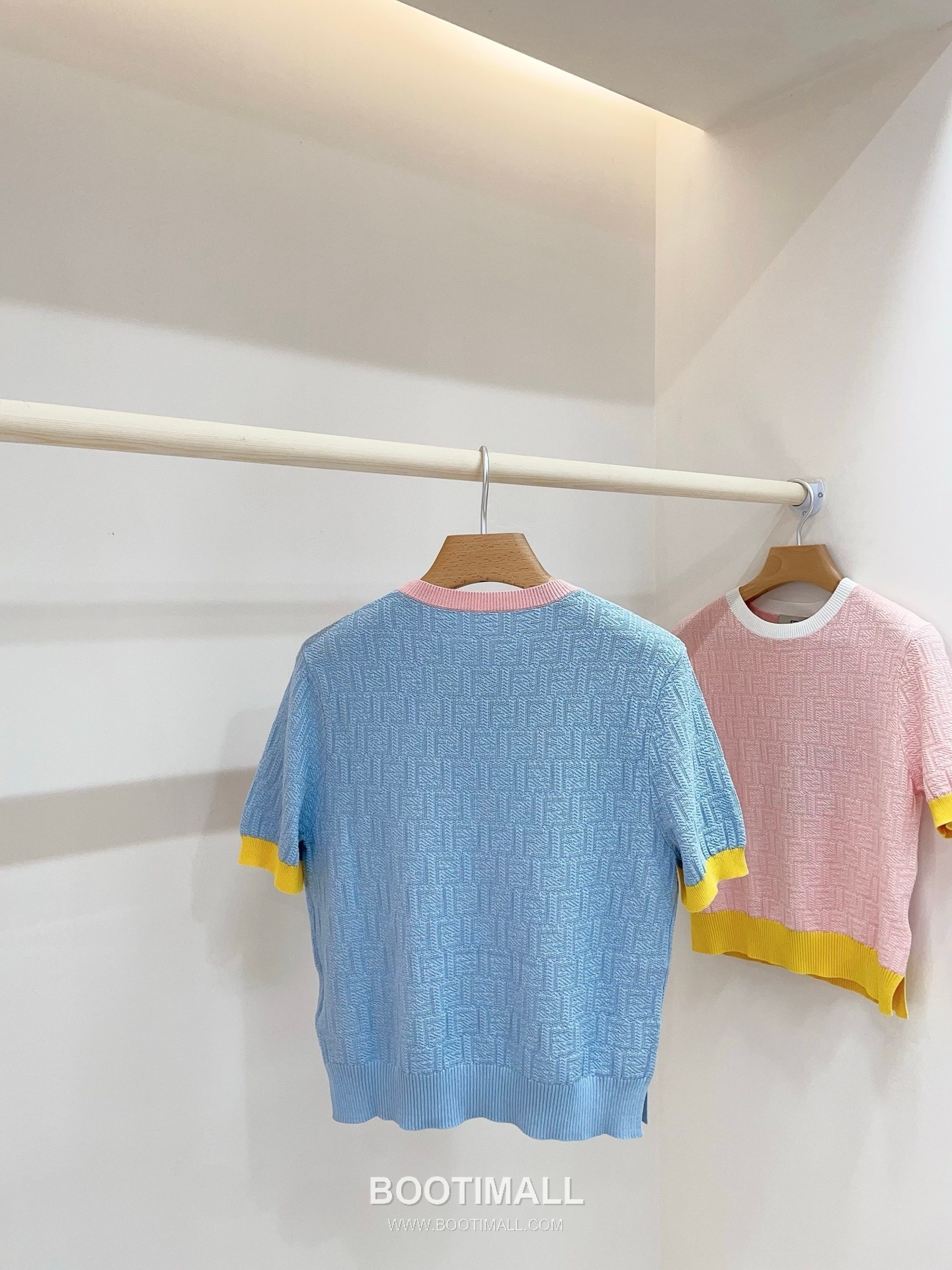 펜디 2026SS 코튼혼방 FF자카드 슬림핏 반팔 니트 Fendi 2026 SS Cotton Blend FF Jacquard Slim Fit Short Sleeve Knit 6