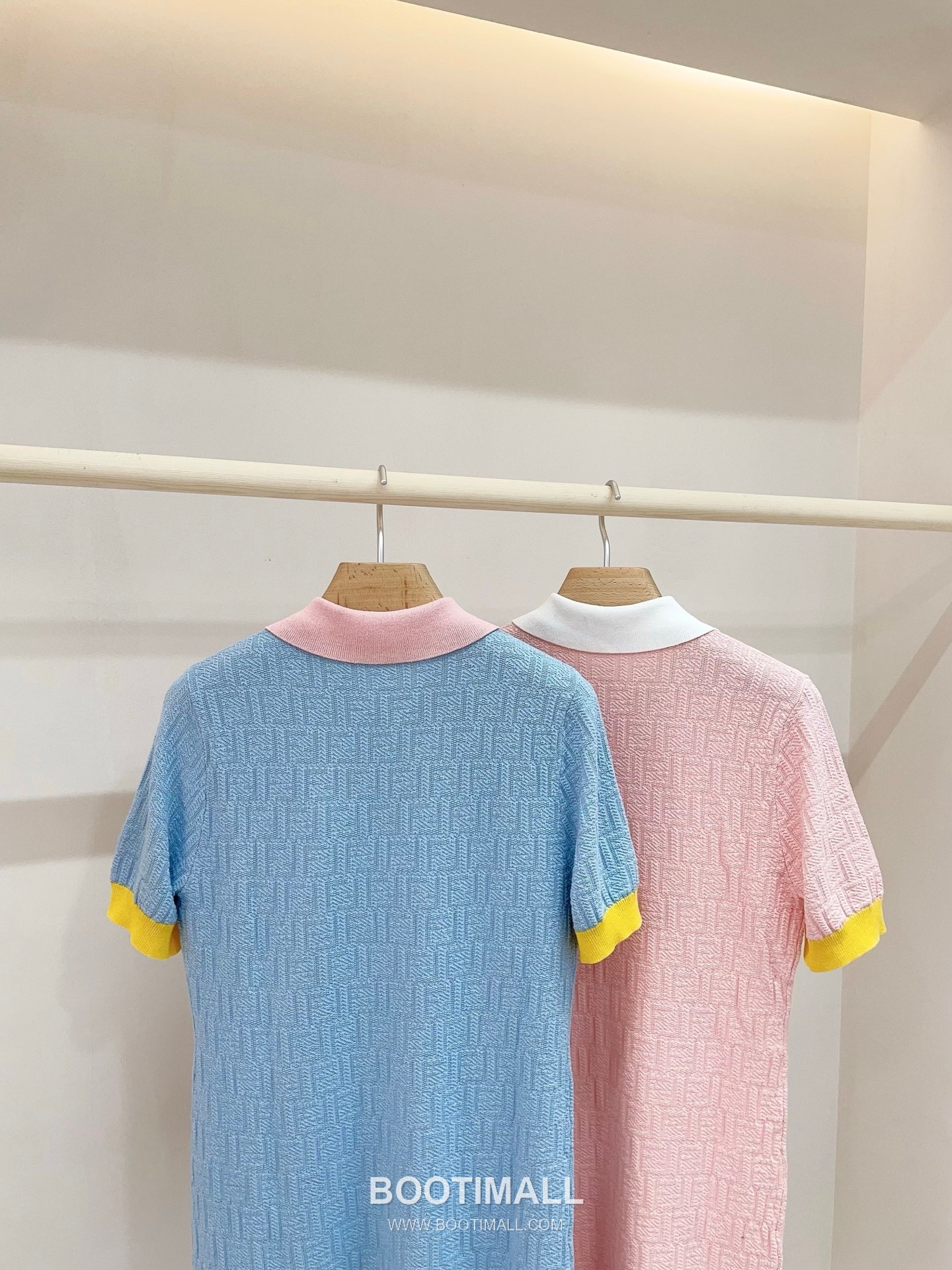 펜디 2026SS 코튼혼방 FF자카드 폴로칼라 슬림핏 미니 반팔 원피스 Fendi 2026 SS Cotton Blend FF Jacquard Polo Collar Slim Fit Mini Short Sleeve Dress 12