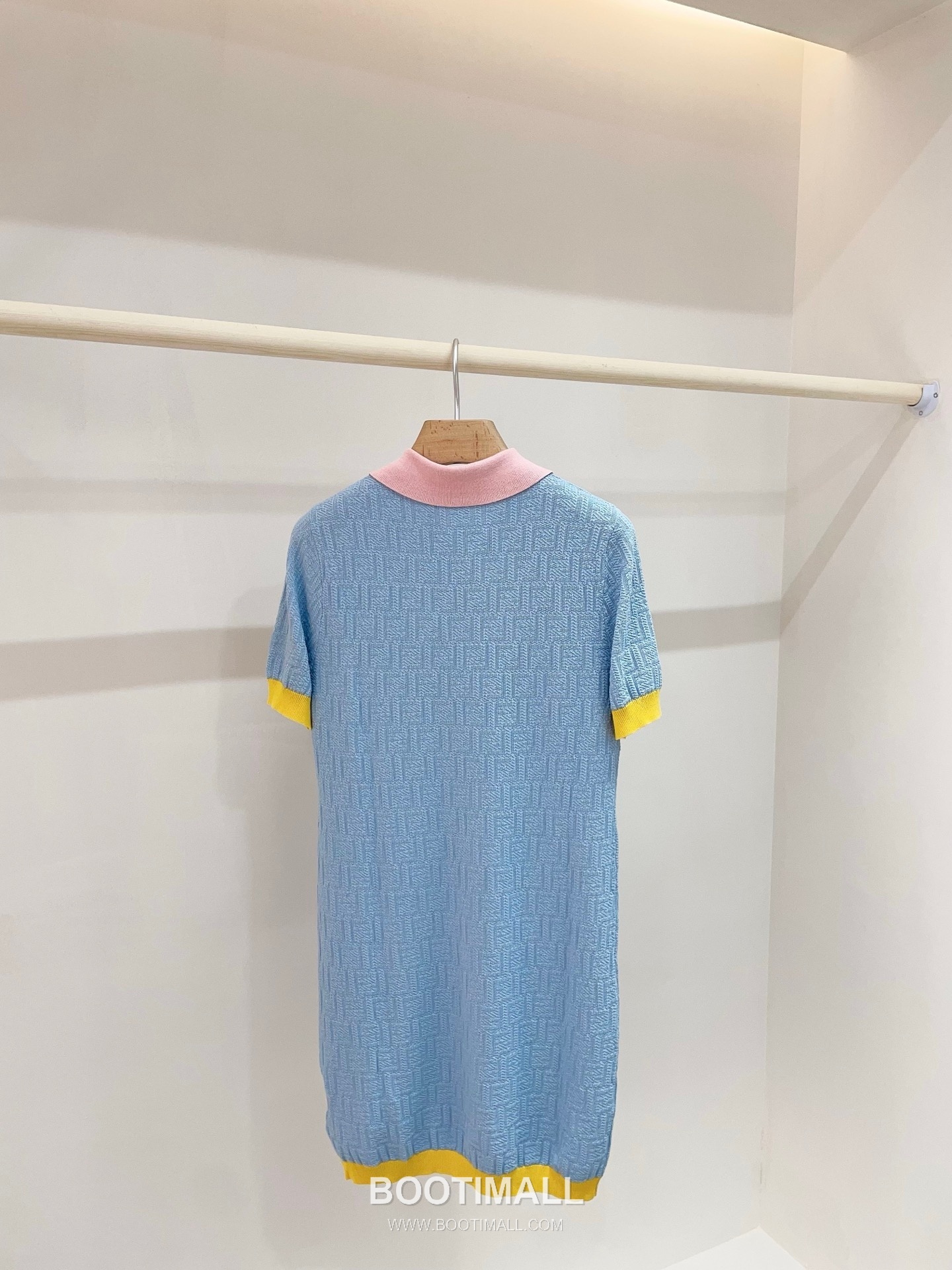 펜디 2026SS 코튼혼방 FF자카드 폴로칼라 슬림핏 미니 반팔 원피스 Fendi 2026 SS Cotton Blend FF Jacquard Polo Collar Slim Fit Mini Short Sleeve Dress 17