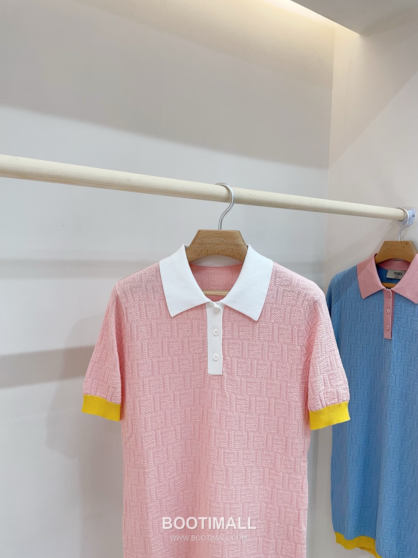 펜디 2026SS 코튼혼방 FF자카드 폴로칼라 슬림핏 미니 반팔 원피스 Fendi 2026 SS Cotton Blend FF Jacquard Polo Collar Slim Fit Mini Short Sleeve Dress 12