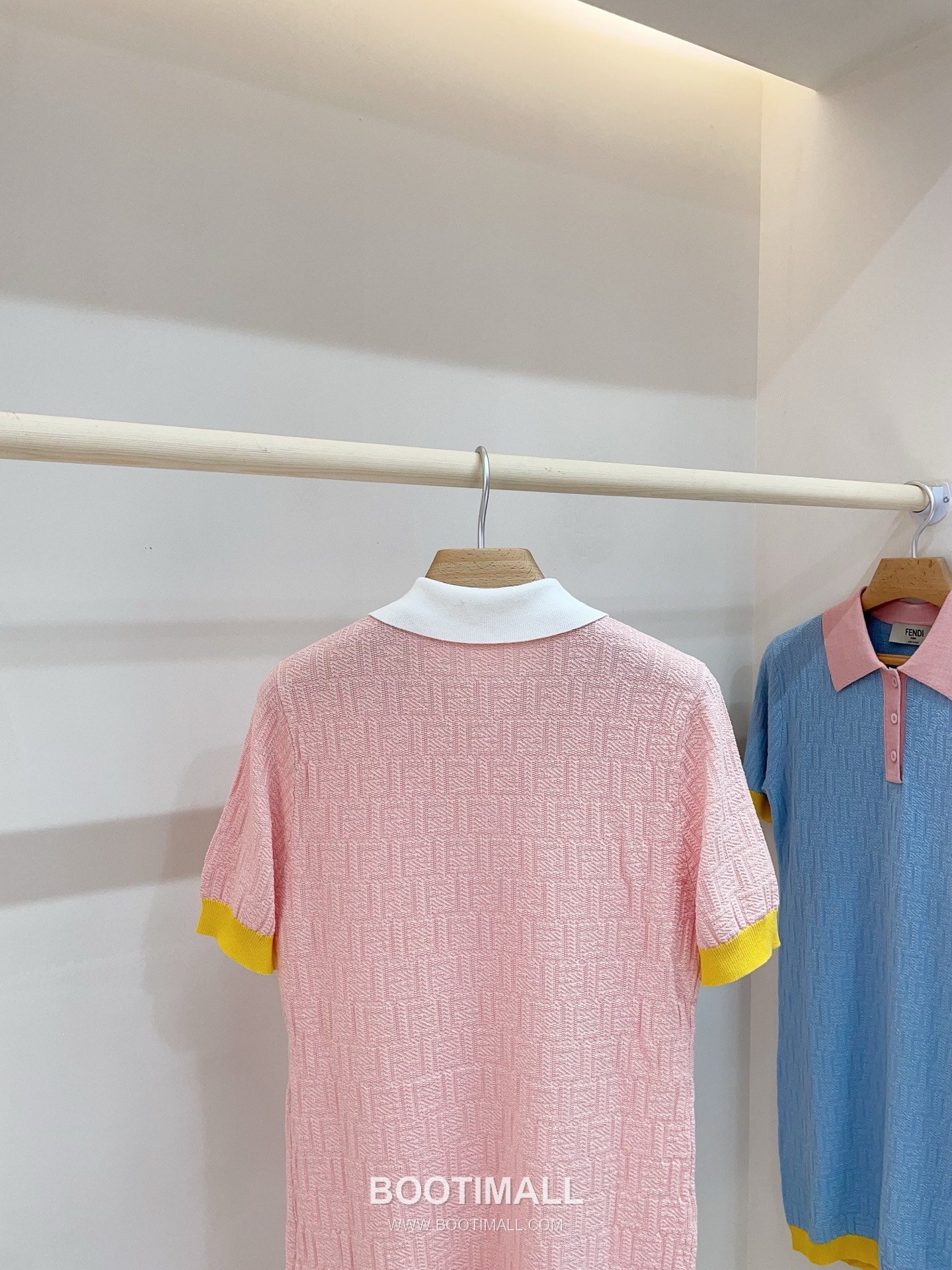 펜디 2026SS 코튼혼방 FF자카드 폴로칼라 슬림핏 미니 반팔 원피스 Fendi 2026 SS Cotton Blend FF Jacquard Polo Collar Slim Fit Mini Short Sleeve Dress 15