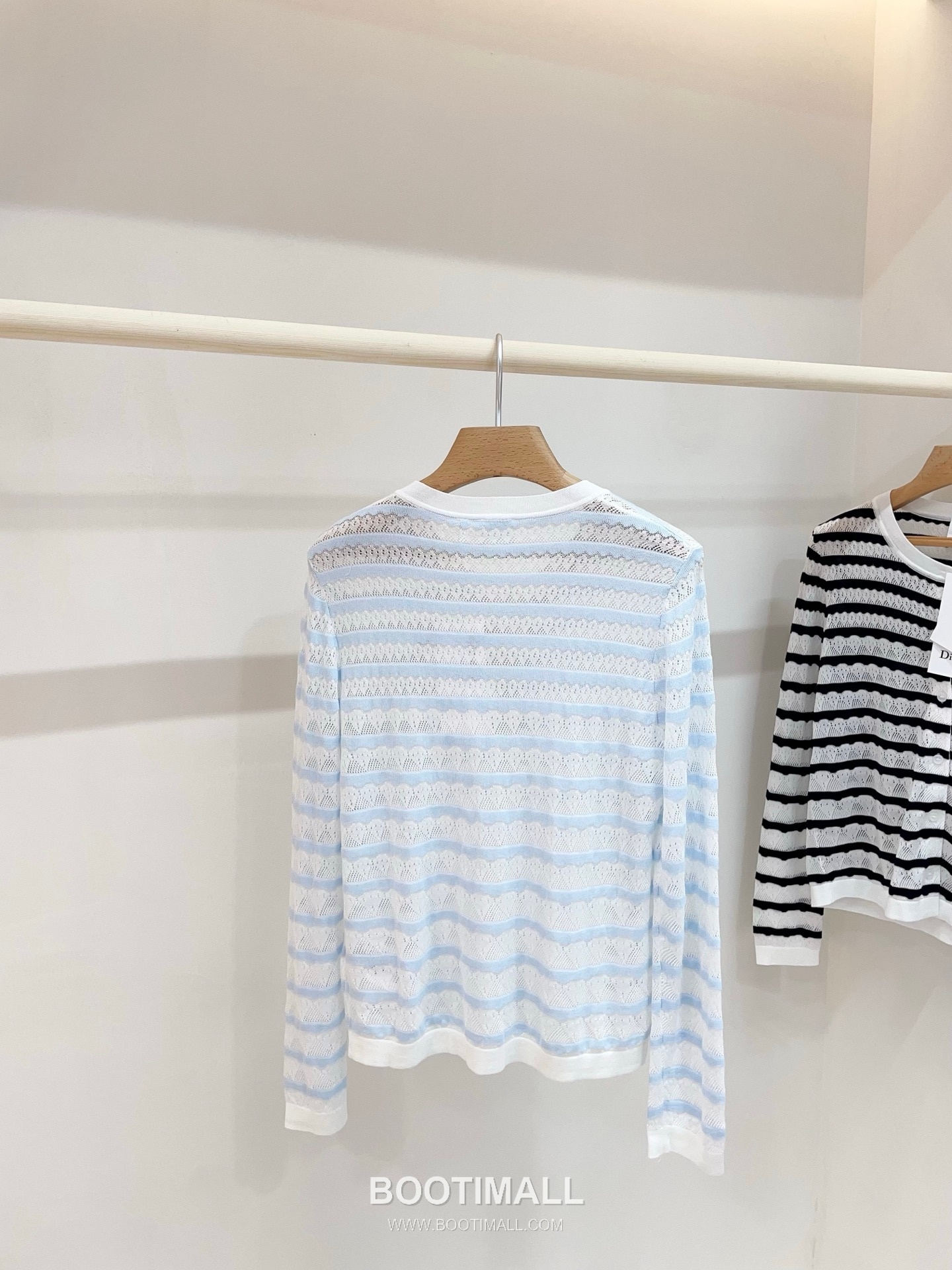 디올 2026SS 레이스니트 마리니에르 스트라이프 슬림핏 브이넥 긴팔 가디건 Dior 2026 SS Lace Knit Mariniere Stripe Slim Fit V Neck Long Sleeve Cardigan 14