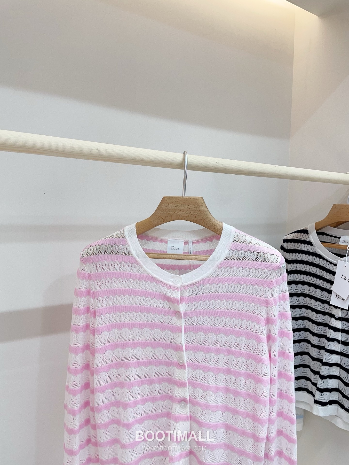 디올 2026SS 레이스니트 마리니에르 스트라이프 슬림핏 브이넥 긴팔 가디건 Dior 2026 SS Lace Knit Mariniere Stripe Slim Fit V Neck Long Sleeve Cardigan 3