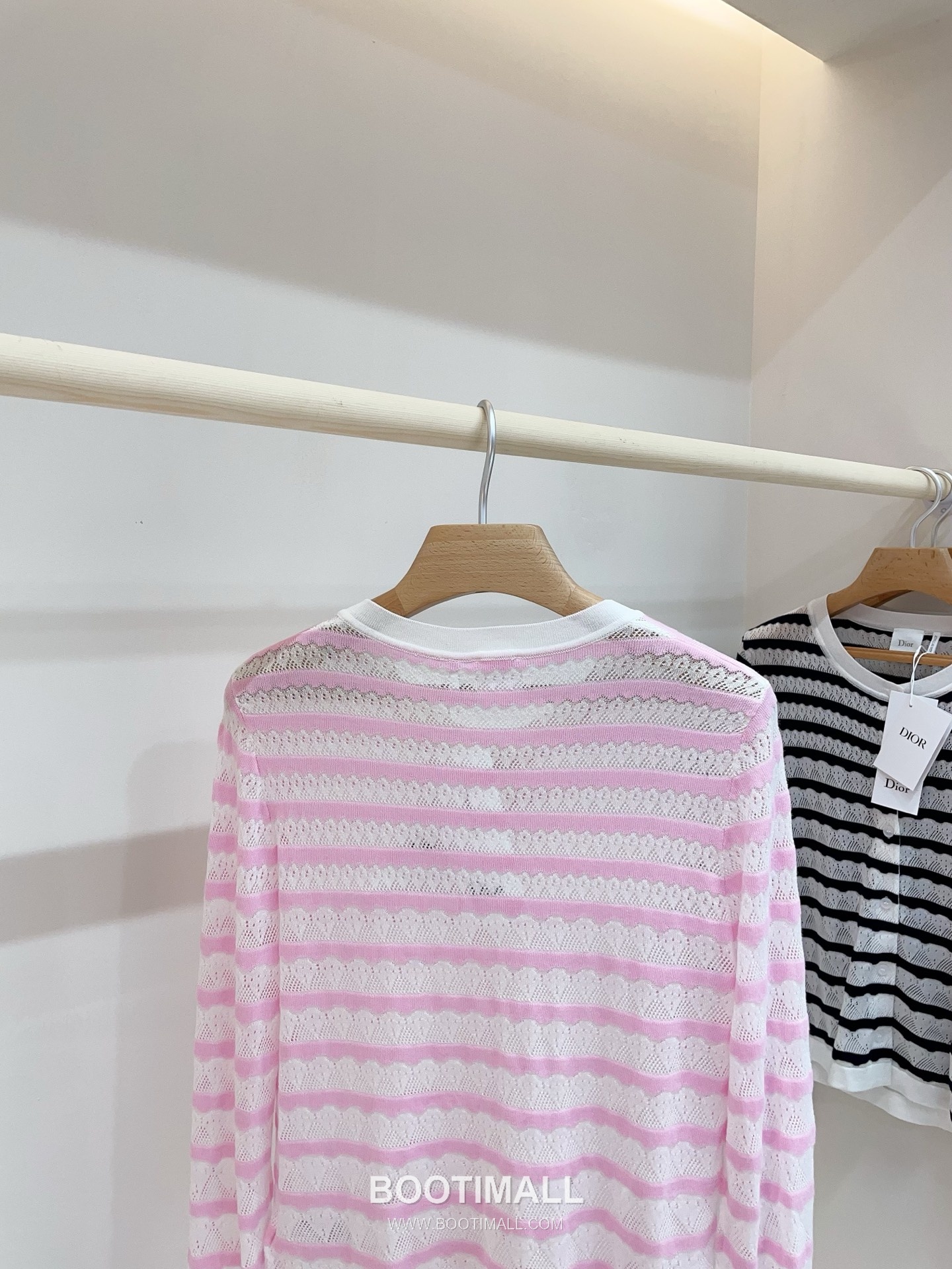 디올 2026SS 레이스니트 마리니에르 스트라이프 슬림핏 브이넥 긴팔 가디건 Dior 2026 SS Lace Knit Mariniere Stripe Slim Fit V Neck Long Sleeve Cardigan 6