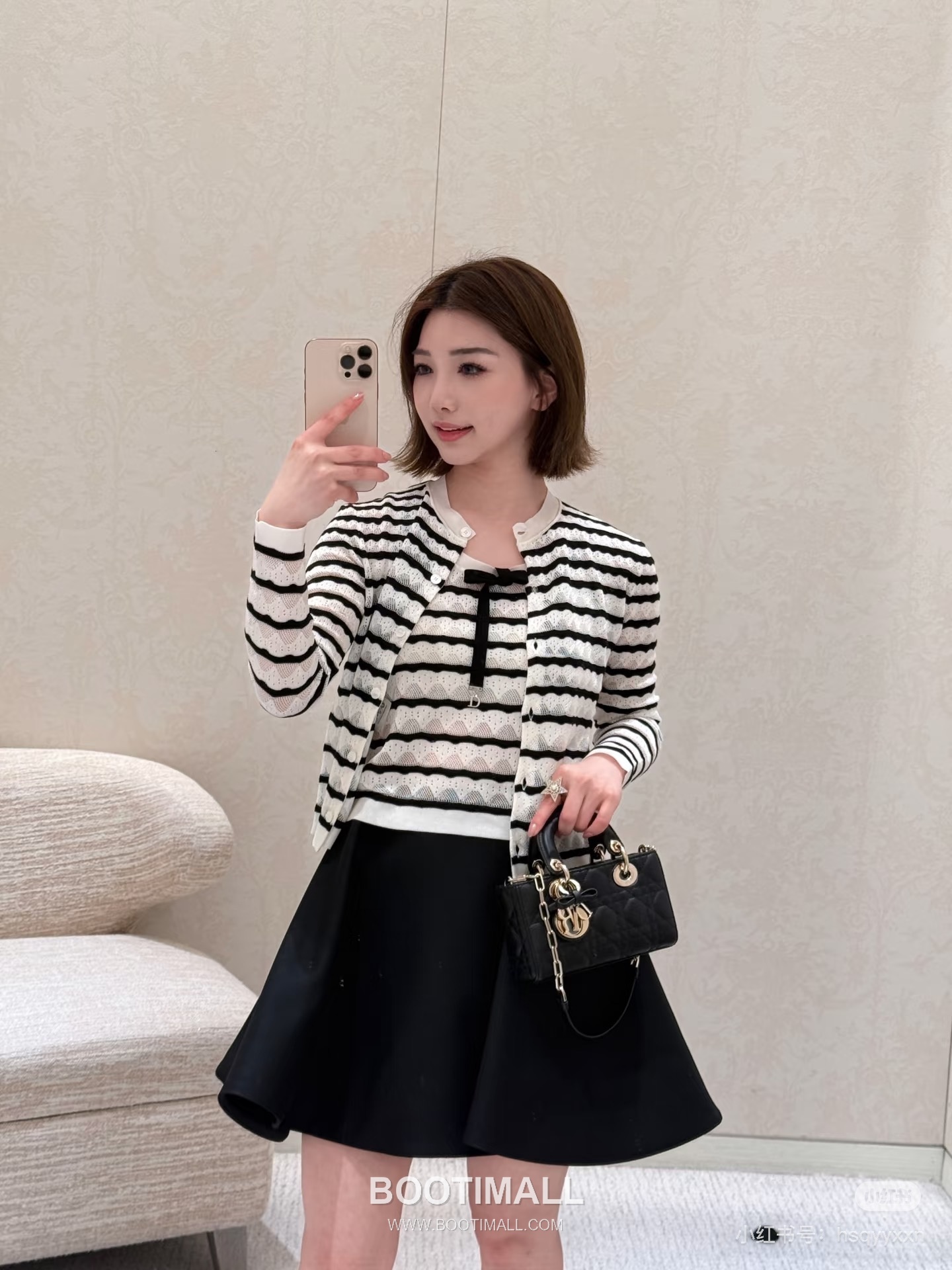 디올 2026SS 레이스니트 마리니에르 스트라이프 슬림핏 브이넥 긴팔 가디건 Dior 2026 SS Lace Knit Mariniere Stripe Slim Fit V Neck Long Sleeve Cardigan 8