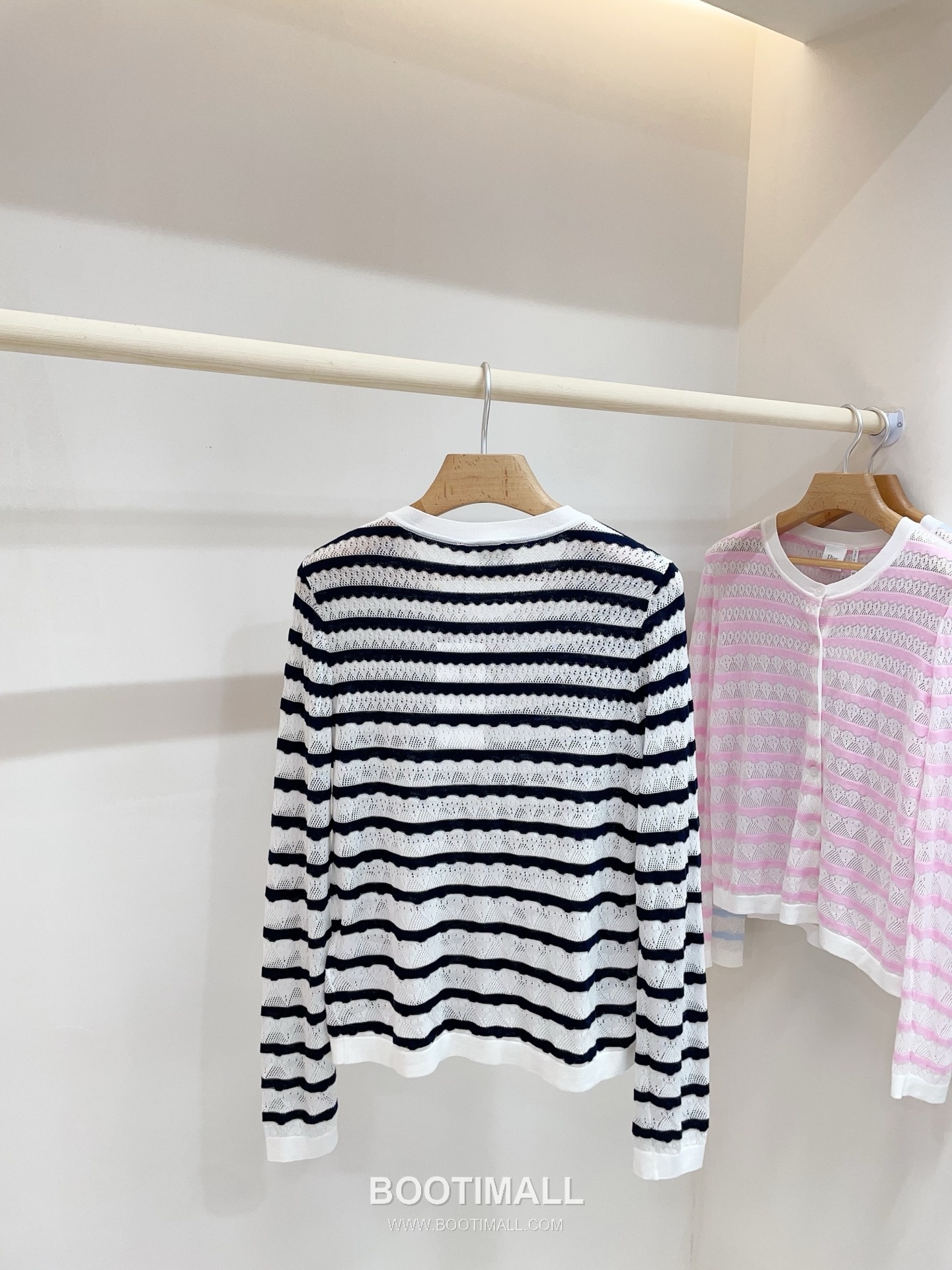 디올 2026SS 레이스니트 마리니에르 스트라이프 슬림핏 브이넥 긴팔 가디건 Dior 2026 SS Lace Knit Mariniere Stripe Slim Fit V Neck Long Sleeve Cardigan 14