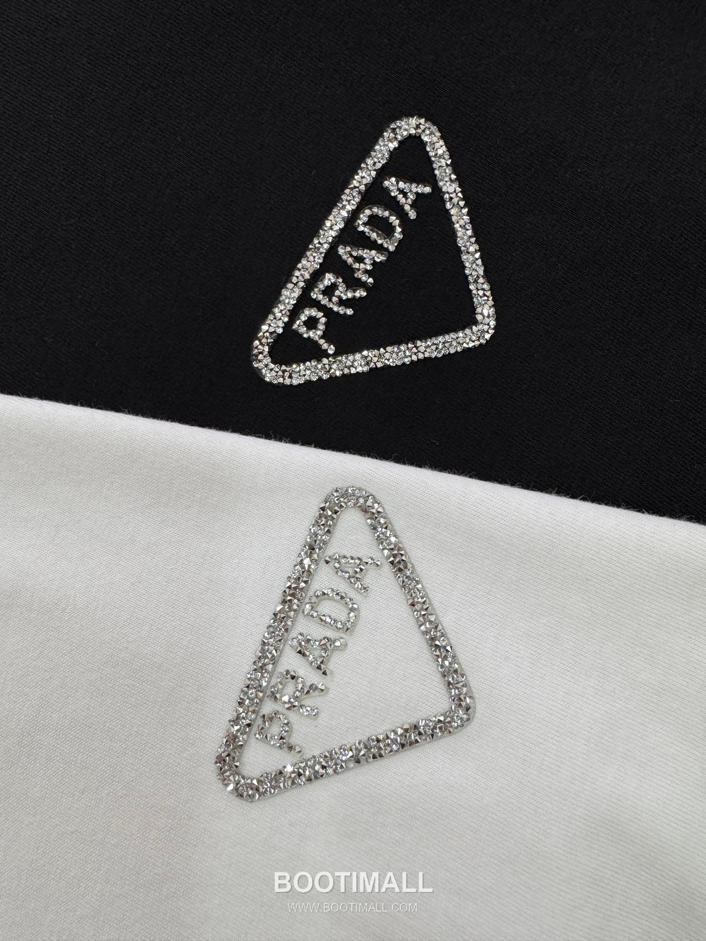 프라다 2026SS 코튼 트라이앵글 크리스탈로고 슬림핏 반팔 티셔츠 Prada 2026 SS Cotton Triangle Crystal Logo Slim Fit Short Sleeve T Shirt 6