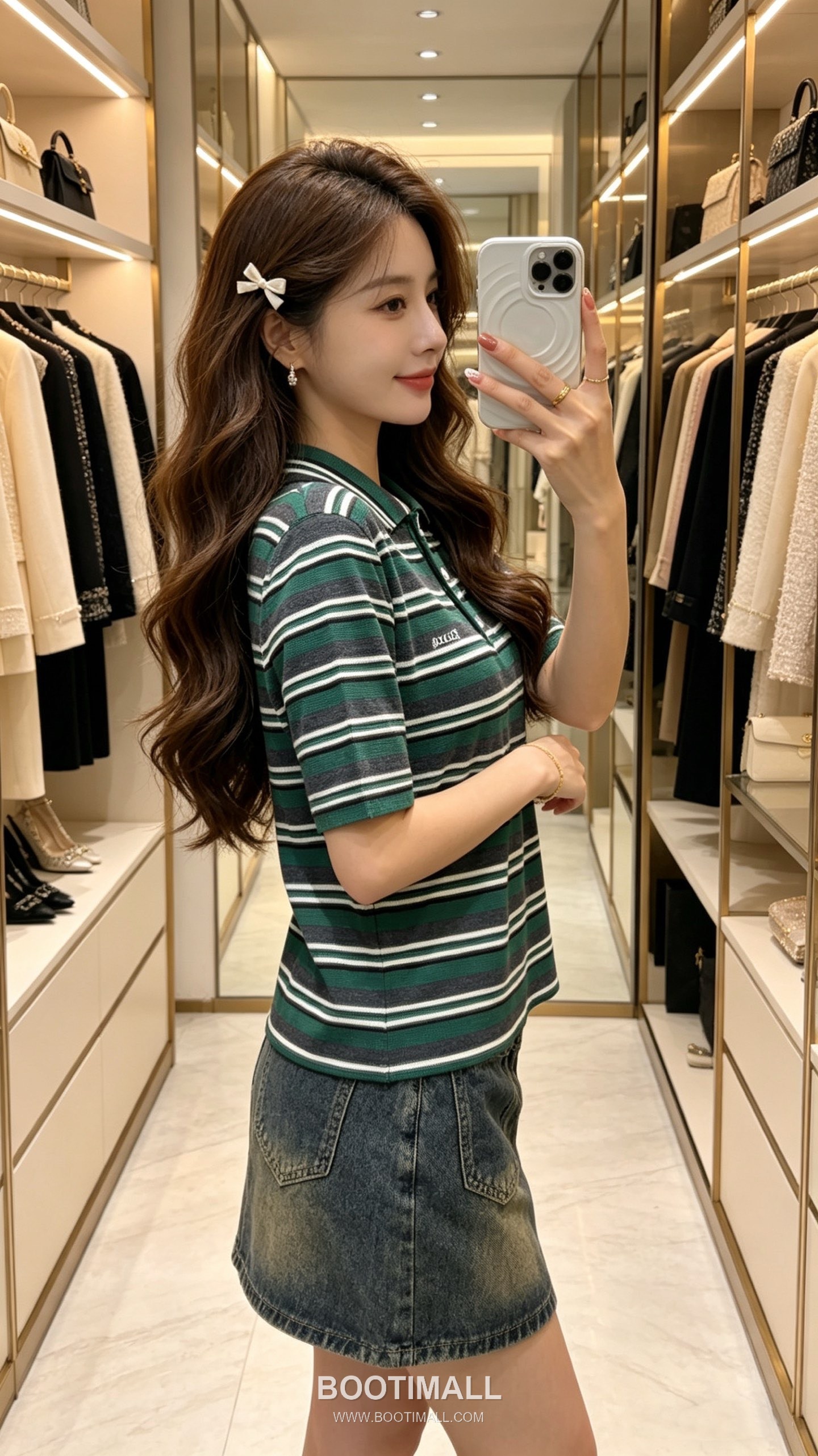 디올 2026SS 울코튼 혼방 스트라이프 로고자수 슬림핏 폴로 반팔 니트 Dior 2026 SS Wool Cotton Blend Stripe Logo Embroidered Slim Fit Polo Short Sleeve Knit 3