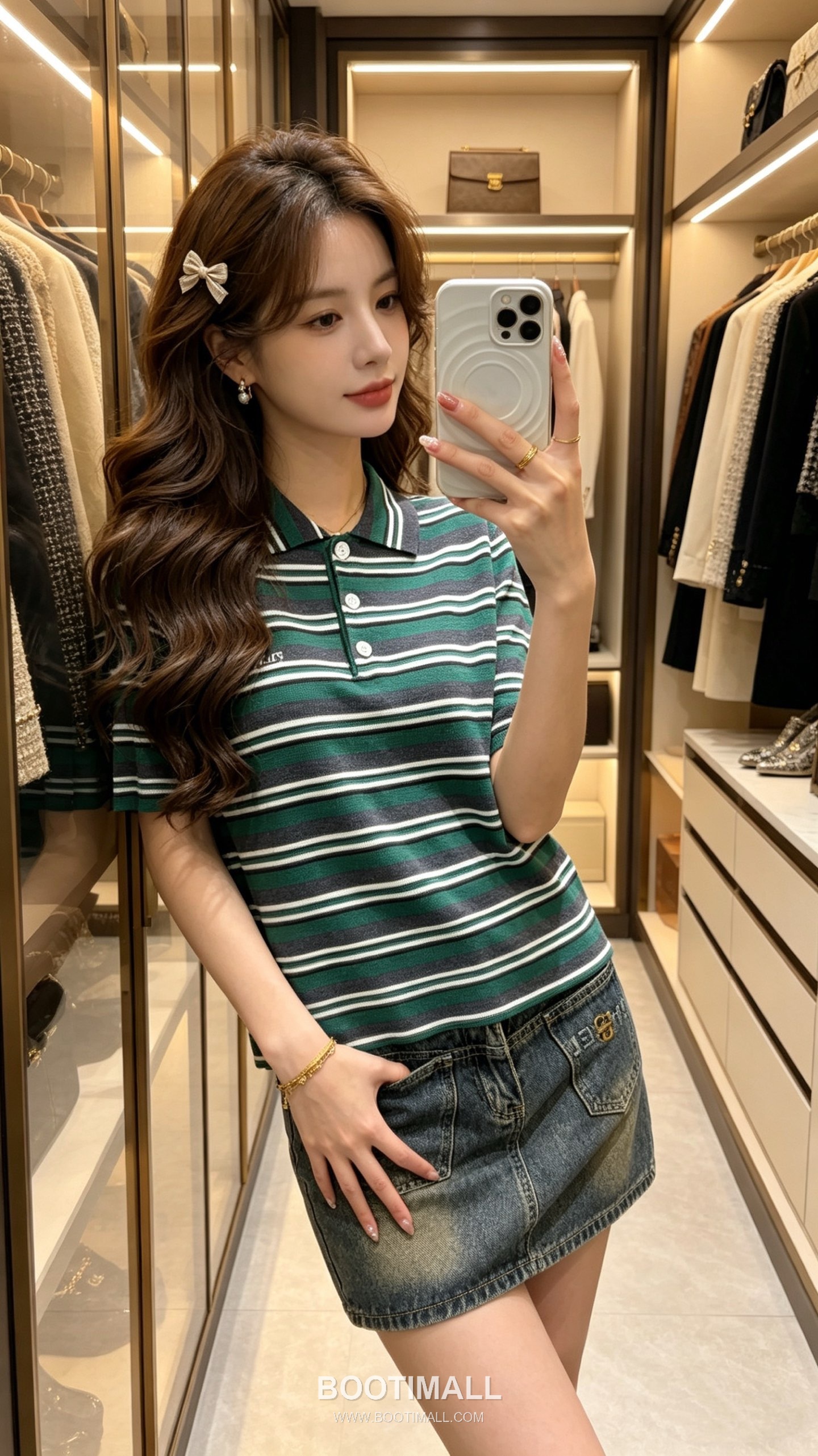디올 2026SS 울코튼 혼방 스트라이프 로고자수 슬림핏 폴로 반팔 니트 Dior 2026 SS Wool Cotton Blend Stripe Logo Embroidered Slim Fit Polo Short Sleeve Knit 4
