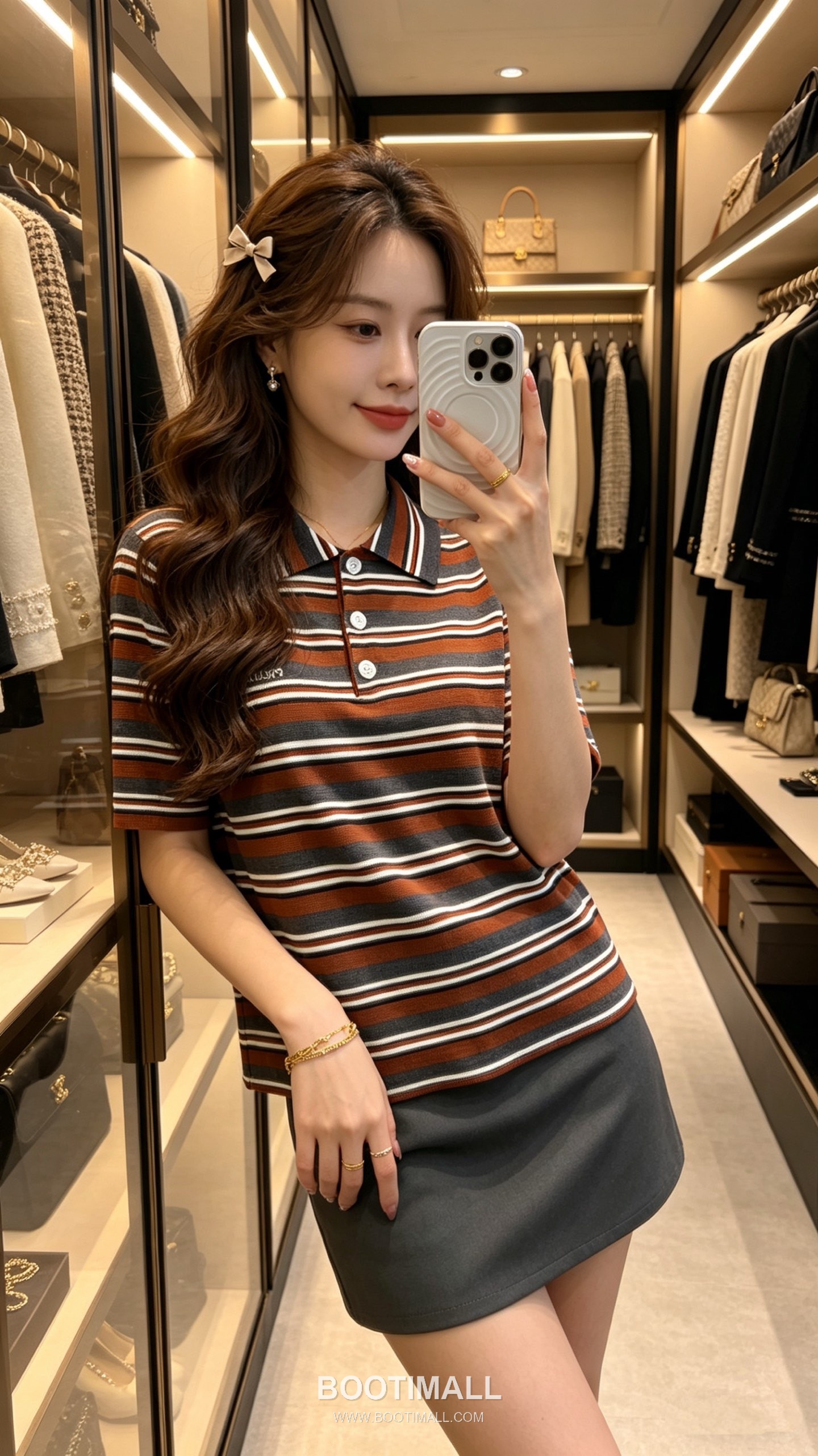 디올 2026SS 울코튼 혼방 스트라이프 로고자수 슬림핏 폴로 반팔 니트 Dior 2026 SS Wool Cotton Blend Stripe Logo Embroidered Slim Fit Polo Short Sleeve Knit 1