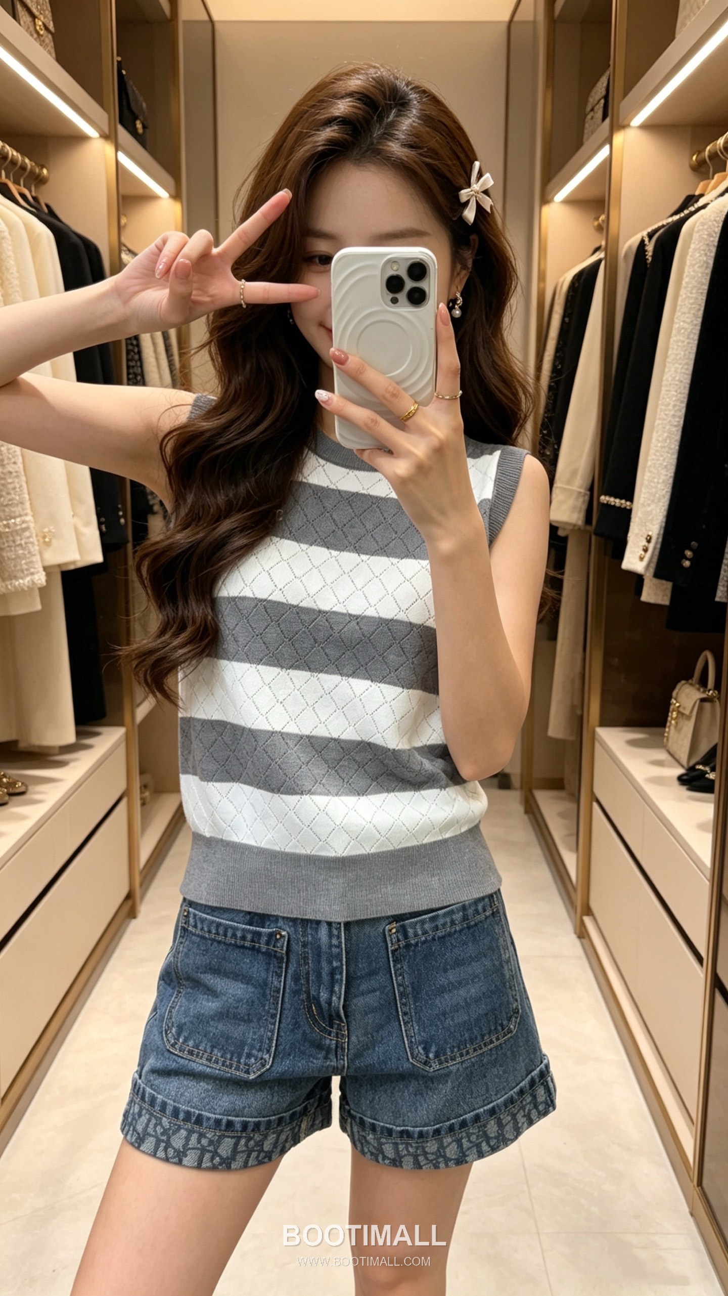 디올 2026SS 캐시미어실크 혼방 스트라이프 다이아자카드 로고자수 슬림핏 슬리브리스 니트 Dior 2026 SS Cashmere Silk Blend Stripe Diamond Jacquard Logo Embroidered Slim Fit Sleeveless Knit 2