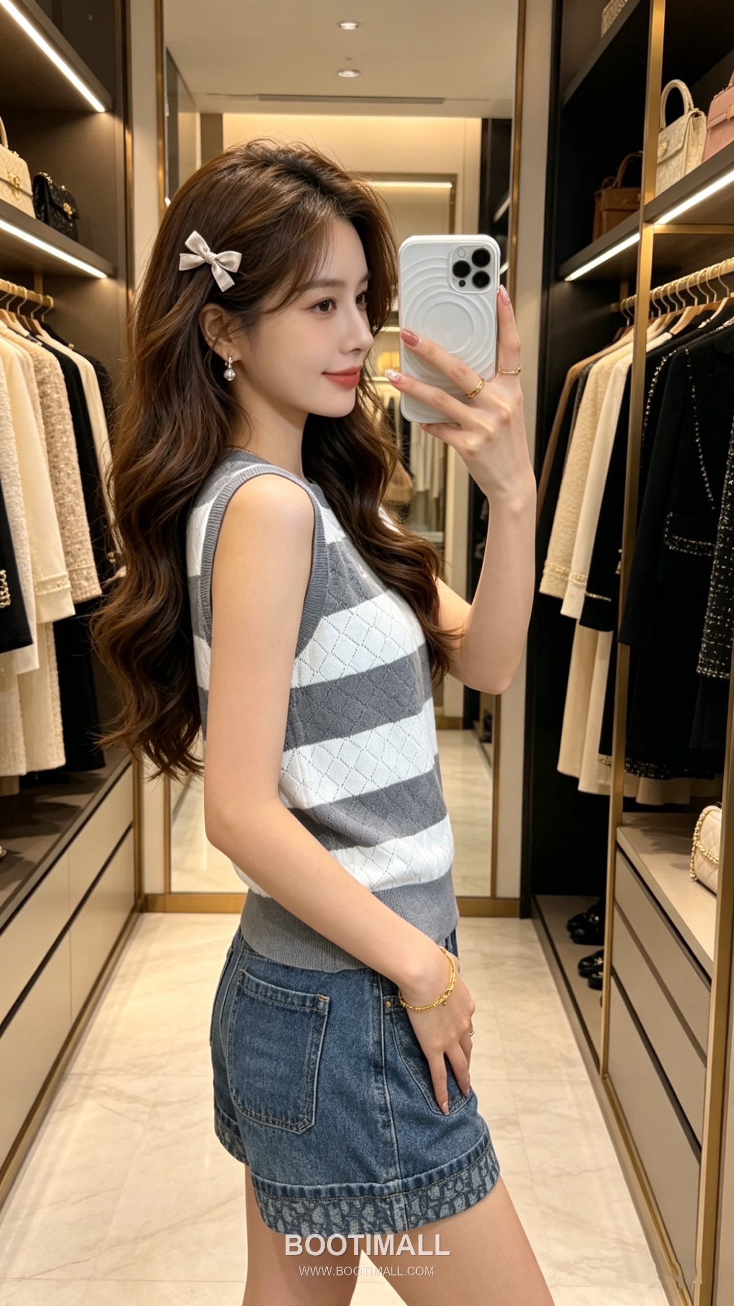 디올 2026SS 캐시미어실크 혼방 스트라이프 다이아자카드 로고자수 슬림핏 슬리브리스 니트 Dior 2026 SS Cashmere Silk Blend Stripe Diamond Jacquard Logo Embroidered Slim Fit Sleeveless Knit 3