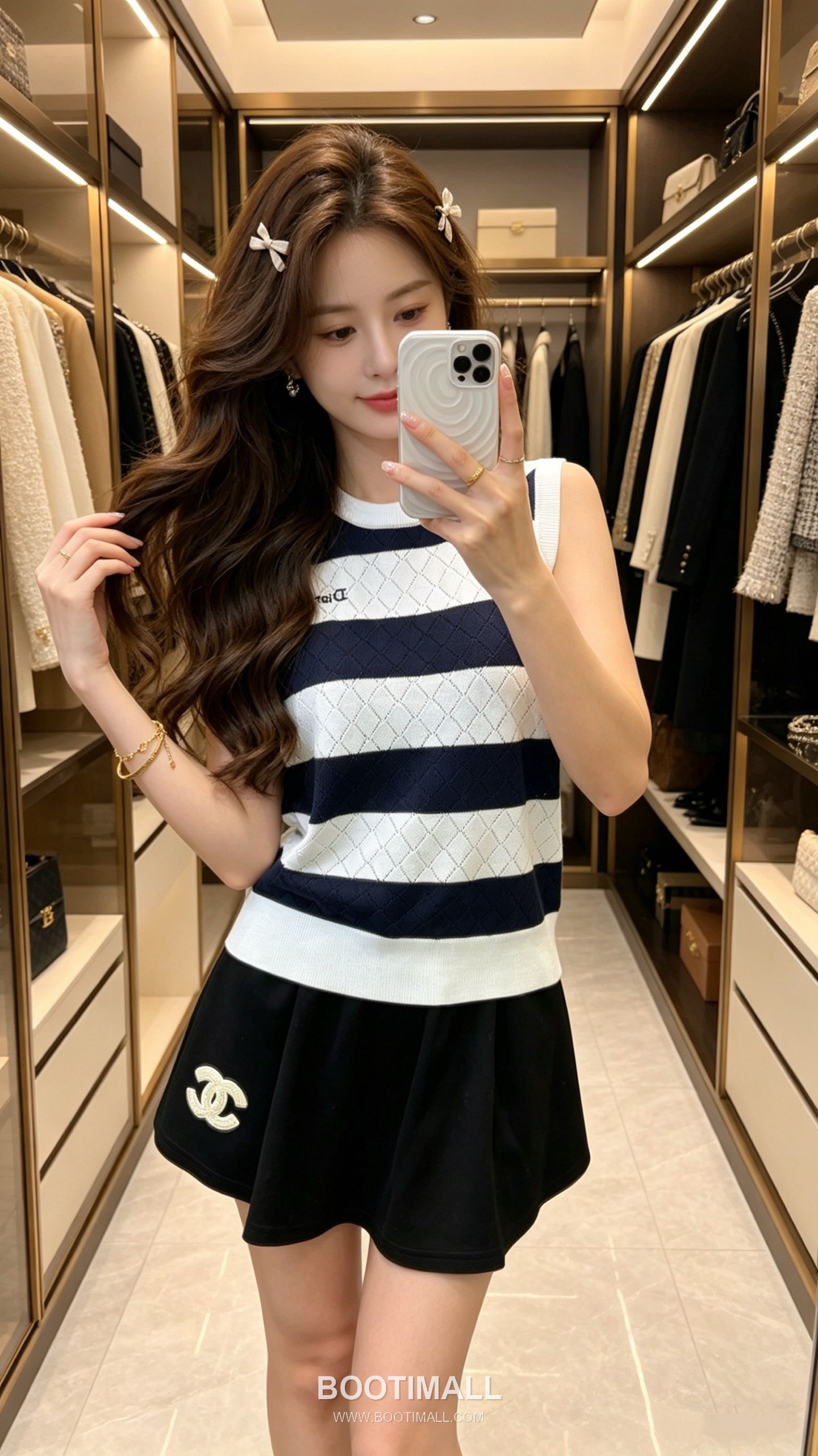 디올 2026SS 캐시미어실크 혼방 스트라이프 다이아자카드 로고자수 슬림핏 슬리브리스 니트 Dior 2026 SS Cashmere Silk Blend Stripe Diamond Jacquard Logo Embroidered Slim Fit Sleeveless Knit 1