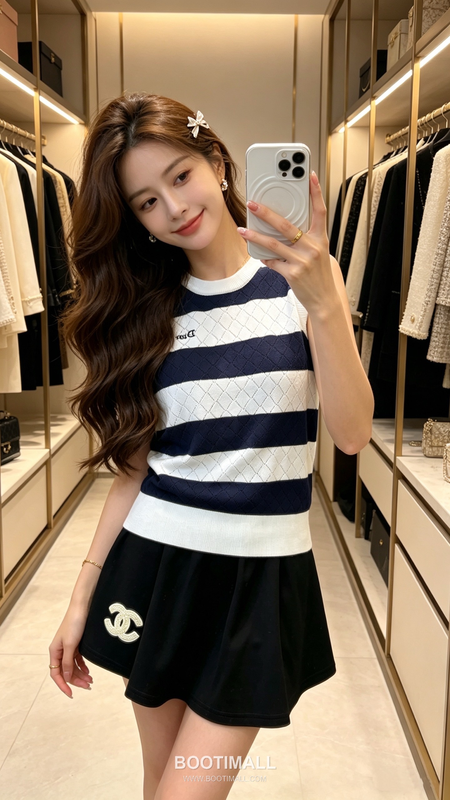 디올 2026SS 캐시미어실크 혼방 스트라이프 다이아자카드 로고자수 슬림핏 슬리브리스 니트 Dior 2026 SS Cashmere Silk Blend Stripe Diamond Jacquard Logo Embroidered Slim Fit Sleeveless Knit 3