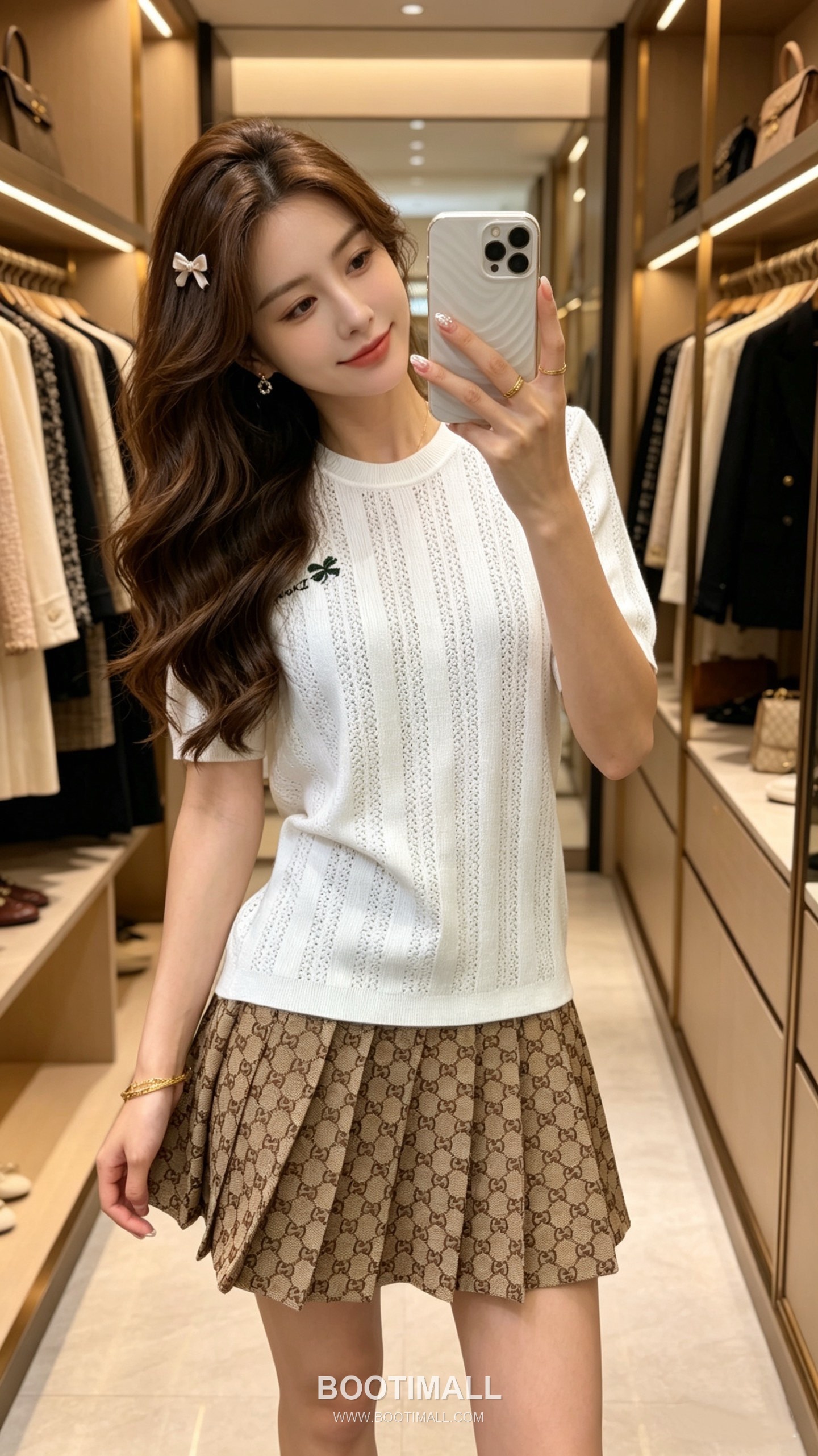 디올 2026SS 캐시미어실크 혼방 오픈워크 플로럴 로고자수 슬림핏 반팔 니트 Dior 2026 SS Cashmere Silk Blend Openwork Floral Logo Embroidered Slim Fit Short Sleeve Knit 2