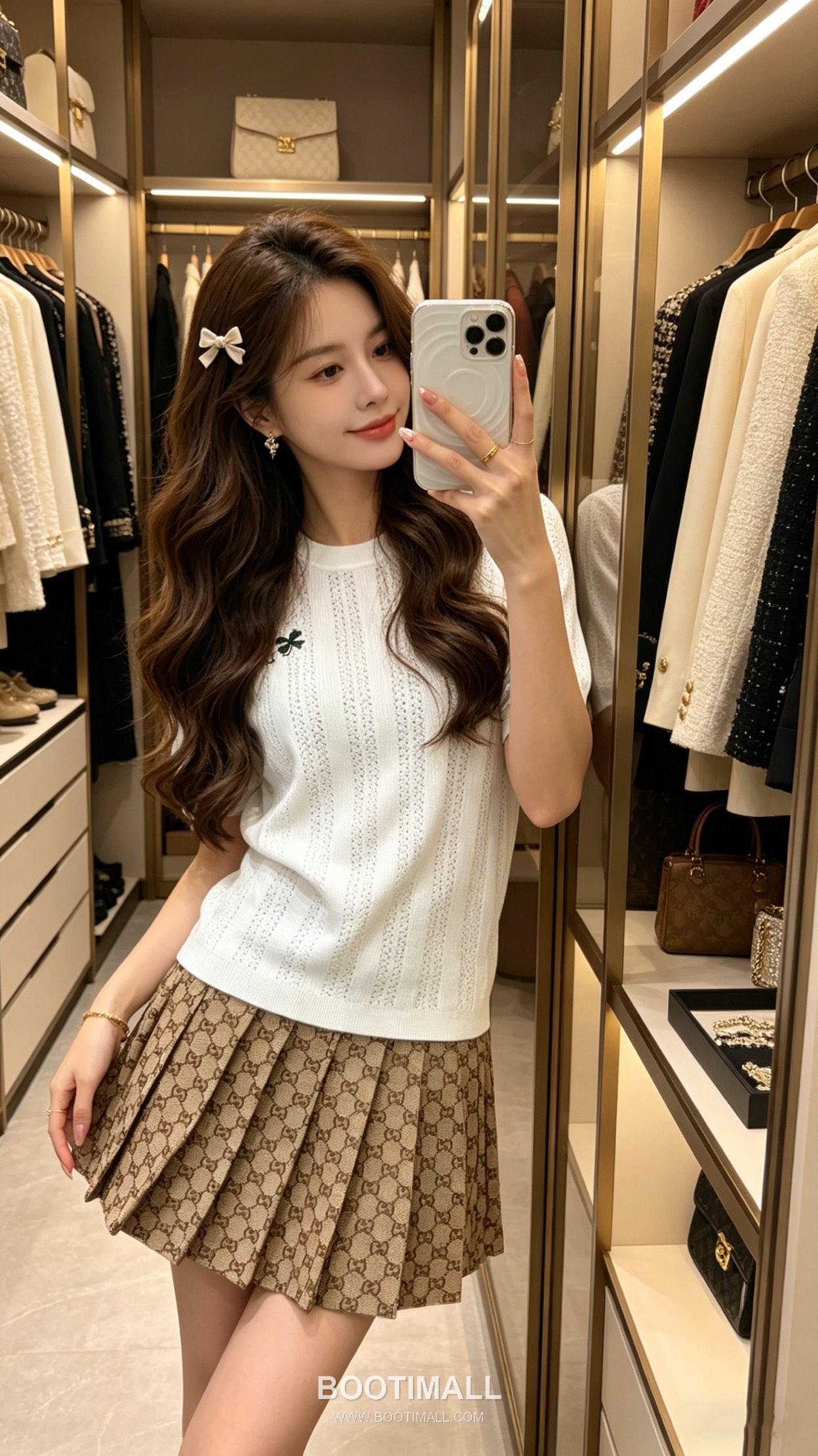 디올 2026SS 캐시미어실크 혼방 오픈워크 플로럴 로고자수 슬림핏 반팔 니트 Dior 2026 SS Cashmere Silk Blend Openwork Floral Logo Embroidered Slim Fit Short Sleeve Knit 3