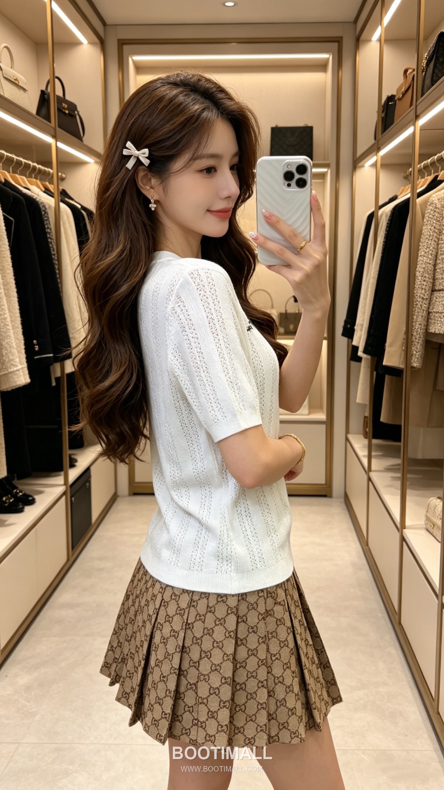 디올 2026SS 캐시미어실크 혼방 오픈워크 플로럴 로고자수 슬림핏 반팔 니트 Dior 2026 SS Cashmere Silk Blend Openwork Floral Logo Embroidered Slim Fit Short Sleeve Knit 4