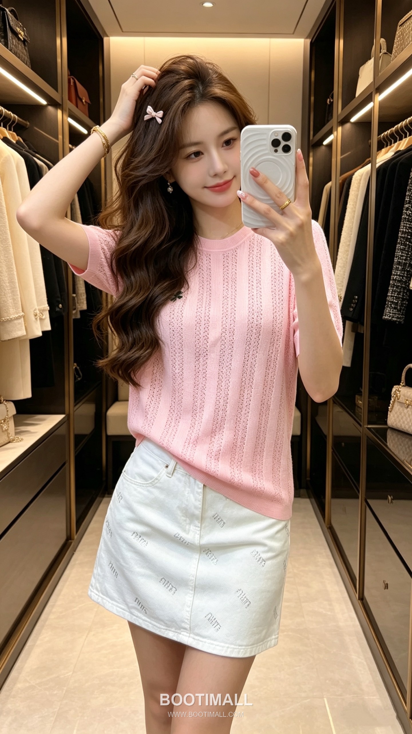 디올 2026SS 캐시미어실크 혼방 오픈워크 플로럴 로고자수 슬림핏 반팔 니트 Dior 2026 SS Cashmere Silk Blend Openwork Floral Logo Embroidered Slim Fit Short Sleeve Knit 1