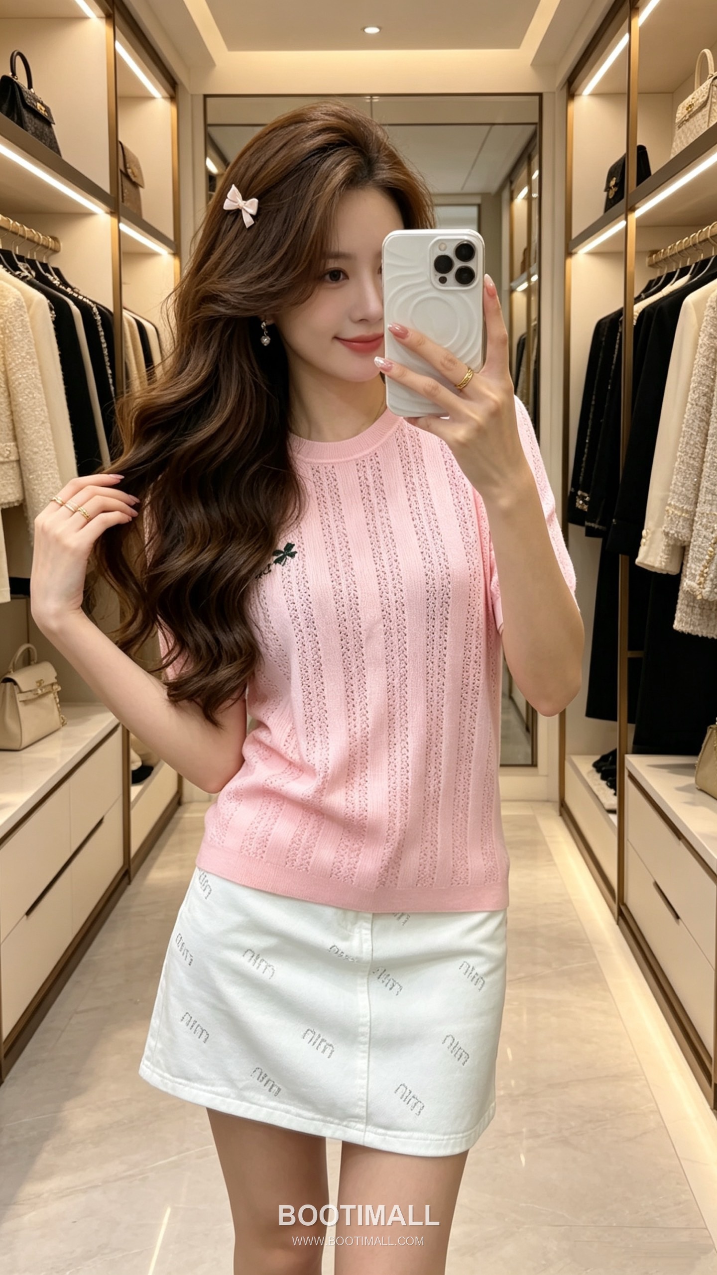 디올 2026SS 캐시미어실크 혼방 오픈워크 플로럴 로고자수 슬림핏 반팔 니트 Dior 2026 SS Cashmere Silk Blend Openwork Floral Logo Embroidered Slim Fit Short Sleeve Knit 2