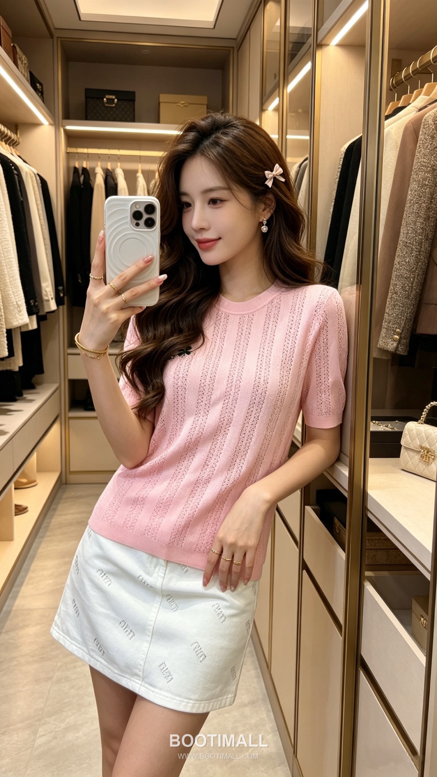 디올 2026SS 캐시미어실크 혼방 오픈워크 플로럴 로고자수 슬림핏 반팔 니트 Dior 2026 SS Cashmere Silk Blend Openwork Floral Logo Embroidered Slim Fit Short Sleeve Knit 3