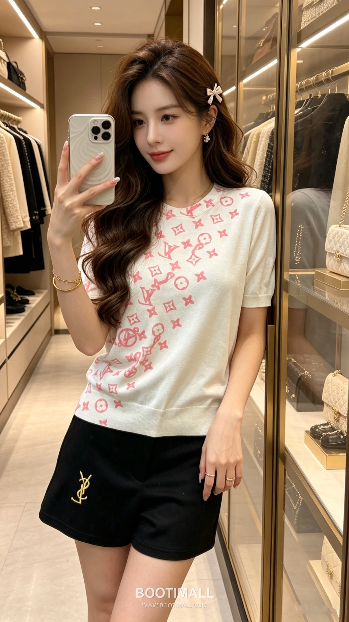 디올 2026SS 실크혼방 하프컬러 로고프린트 레귤러핏 반팔 니트 Dior 2026 SS Silk Blend Half Color Logo Print Regular Fit Short Sleeve Knit 1